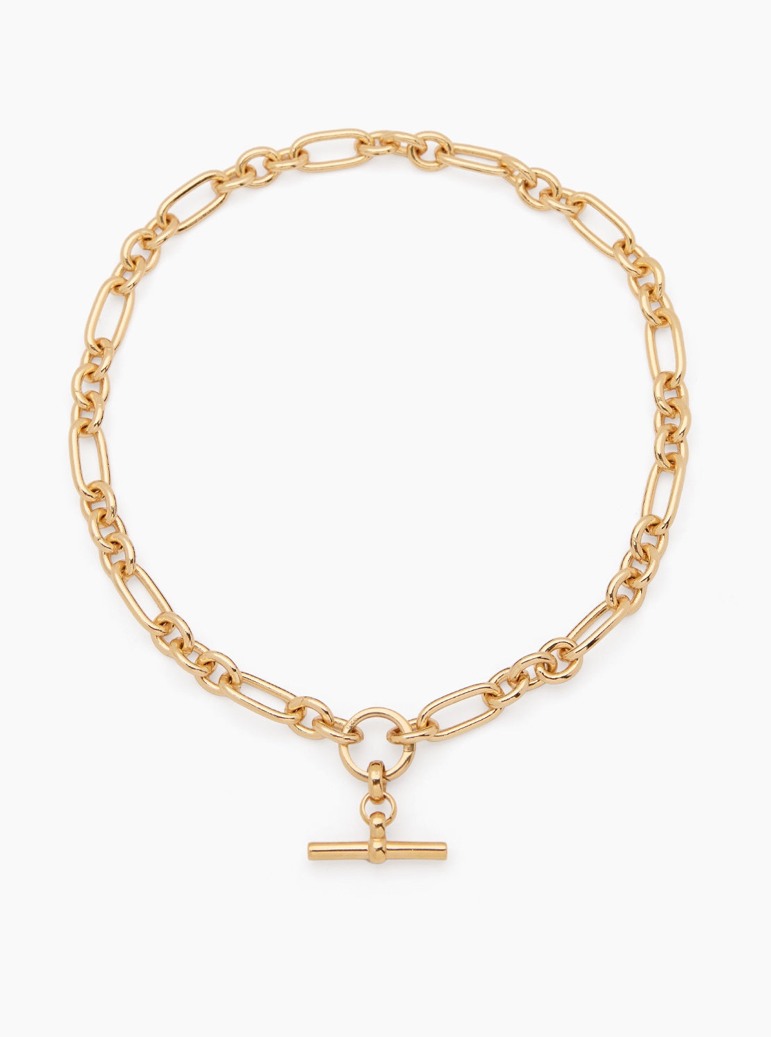 Tilly Sveaas Small Gold T-bar on Clipt Watch Chain Necklace