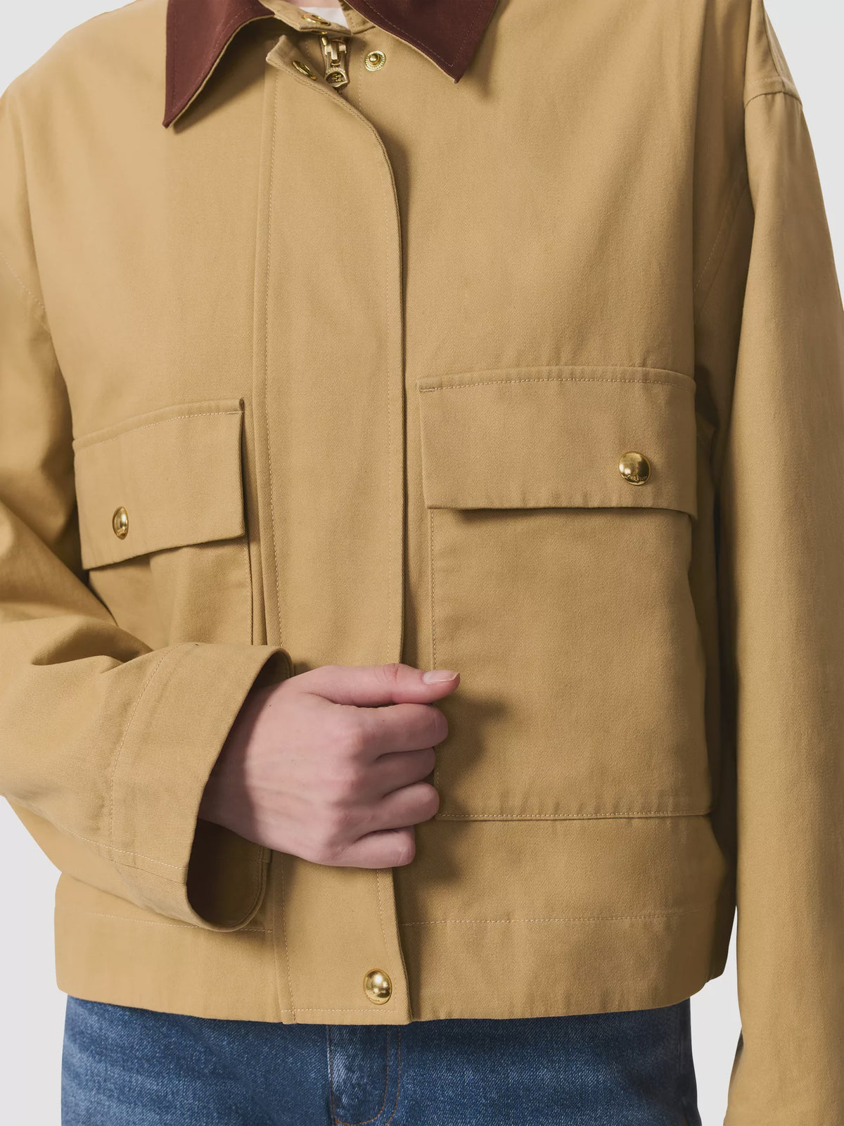 R&B Nonie Cotton Jacket in Beige