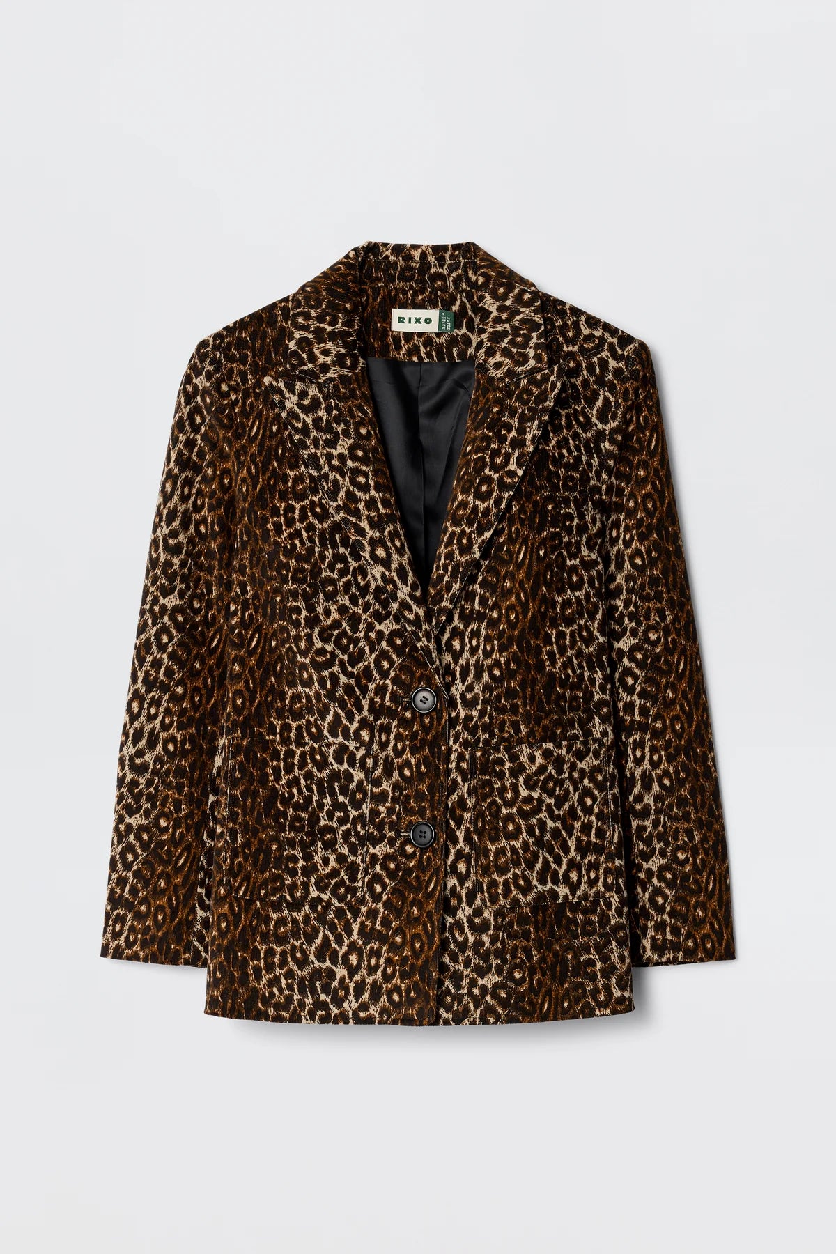 RIXO Xander Jacket in Lyra Leo Black