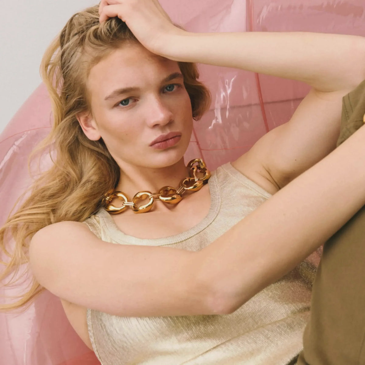 Vanessa Baroni Turtle Necklace in Gold