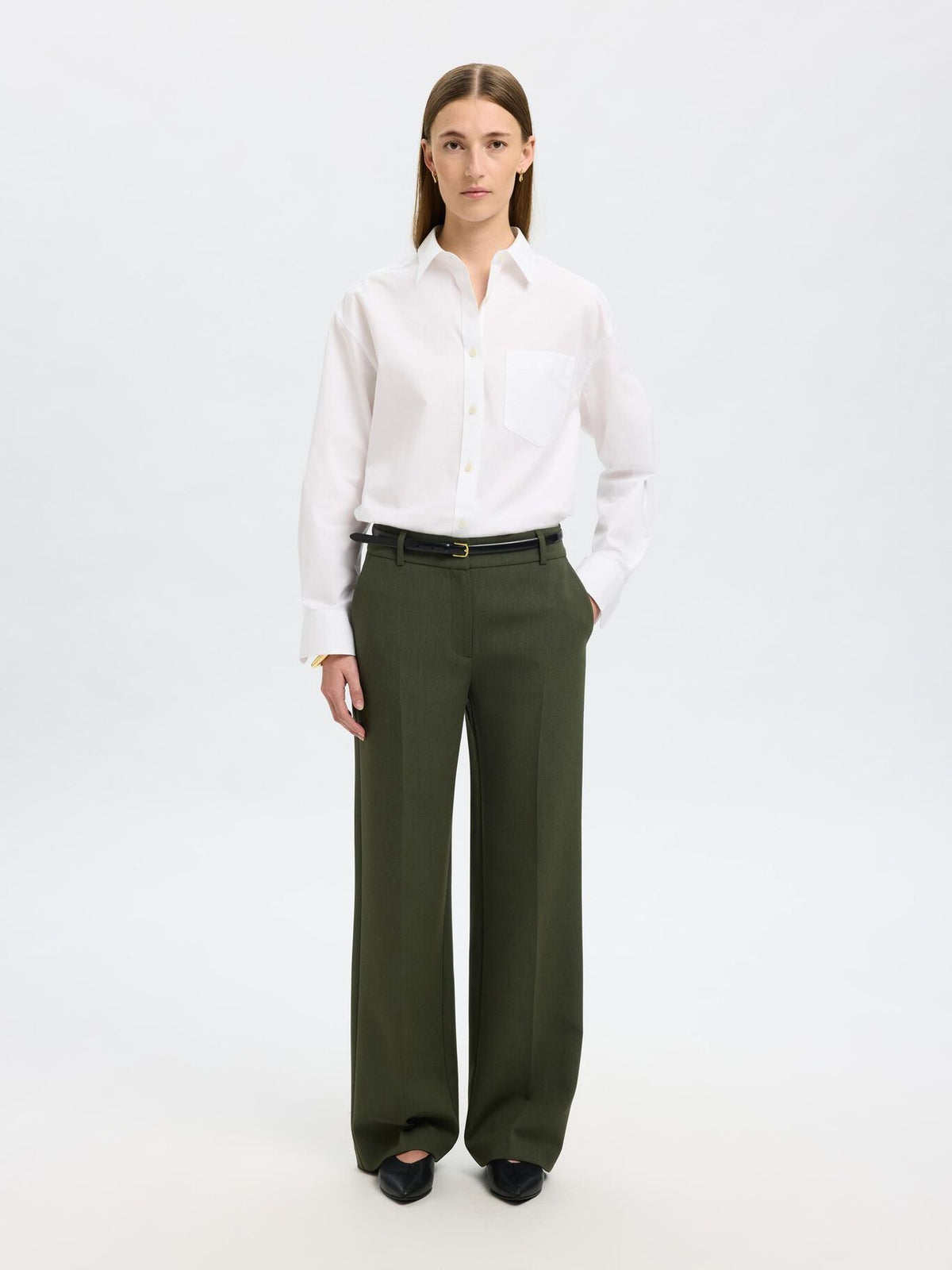 SELECTED Rita Wide Pant in Deep Depths