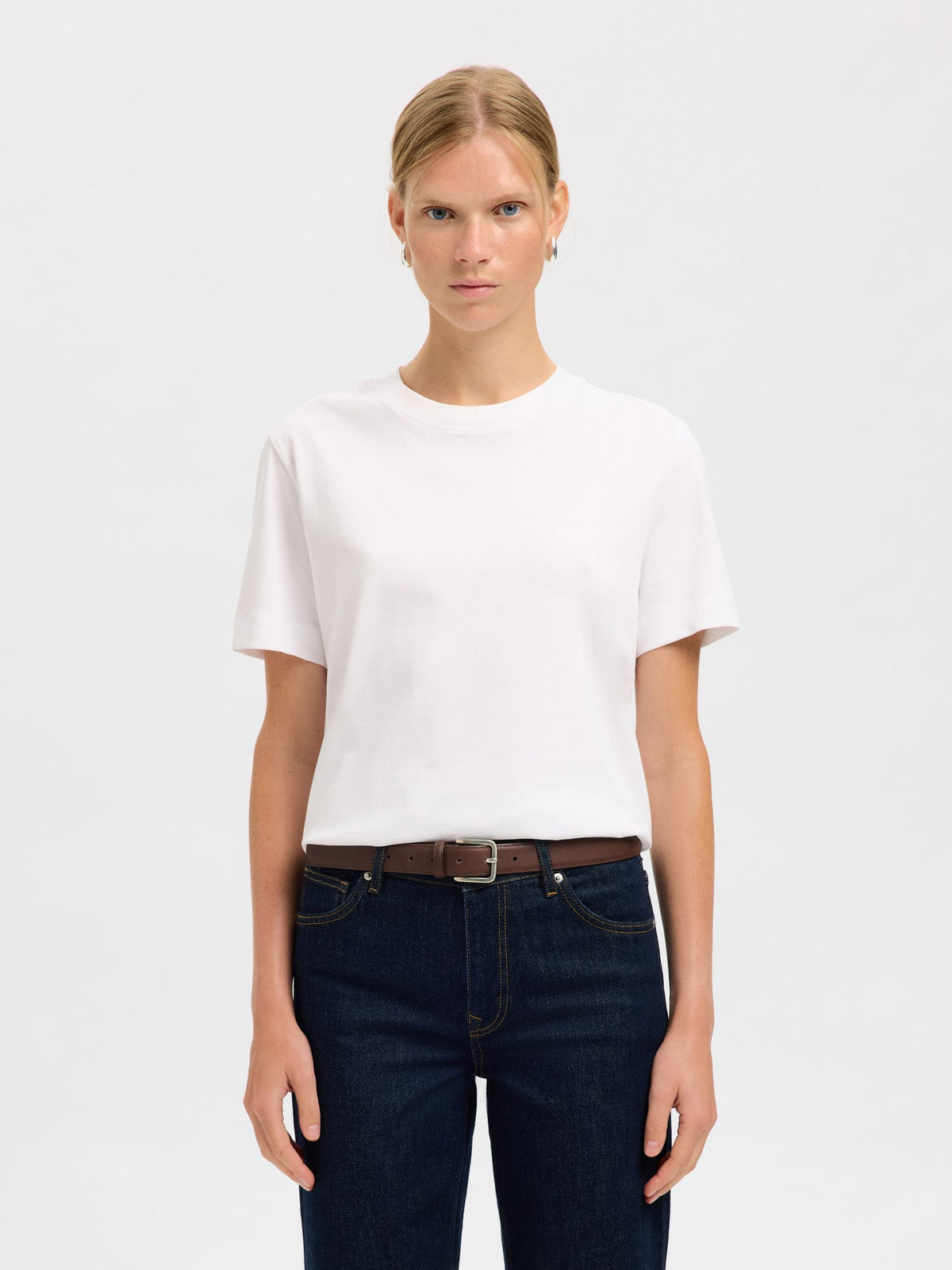 SELECTED Clara Leather Belt in Demitasse