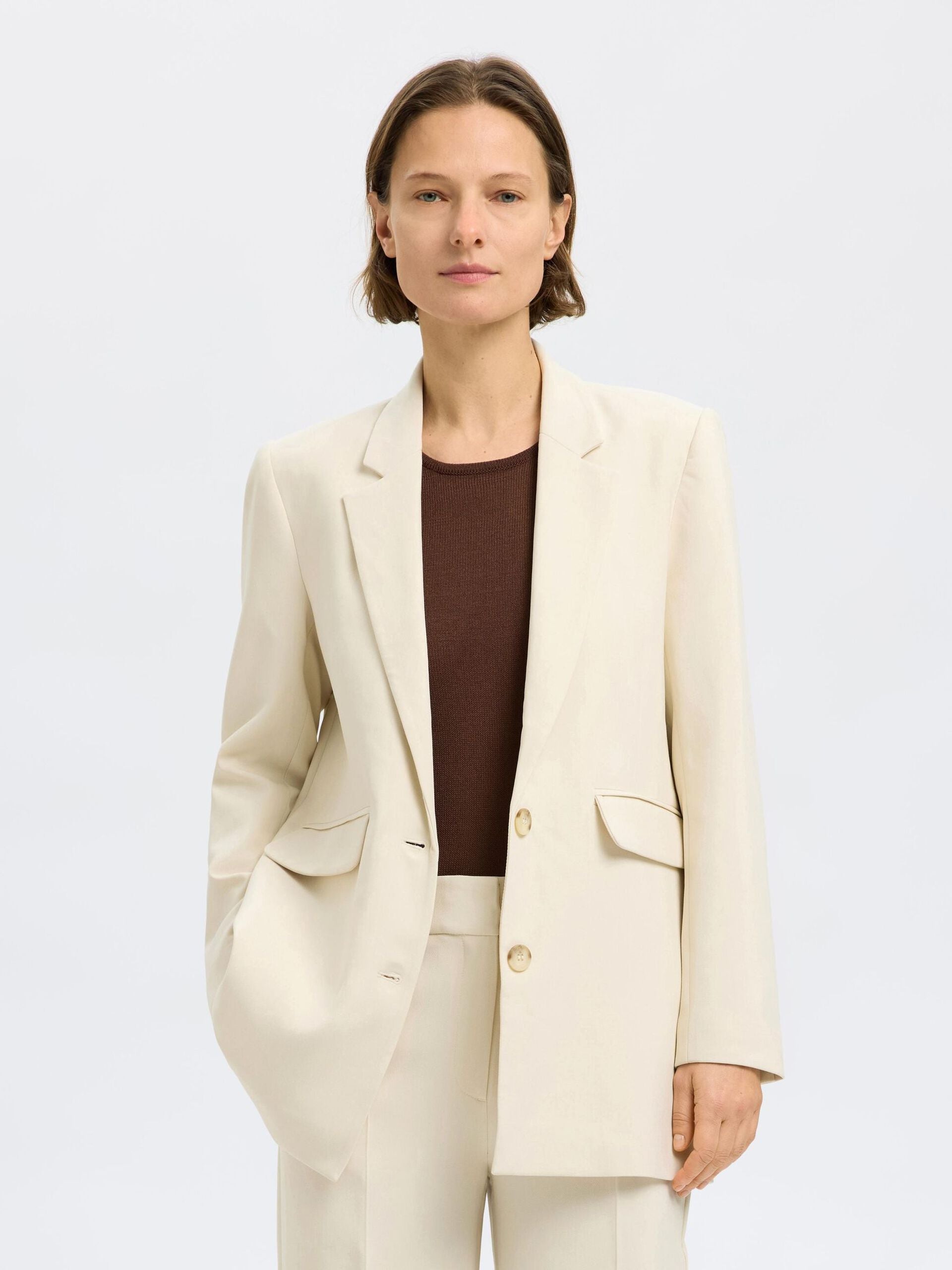 SELECTED Rita Relaxed Blazer in Birch