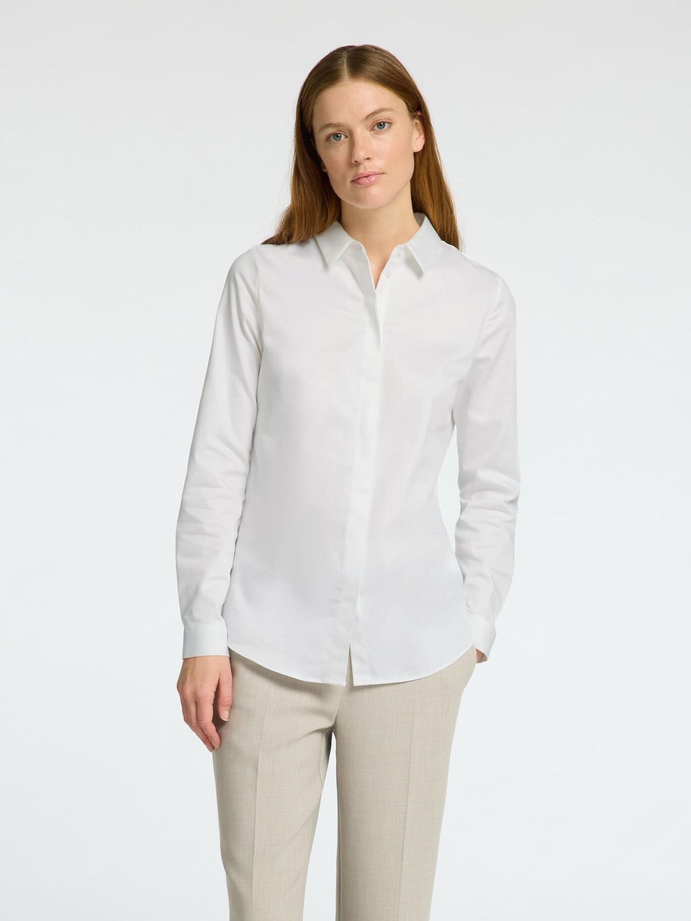 SELECTED Nicolina Slim Shirt in White