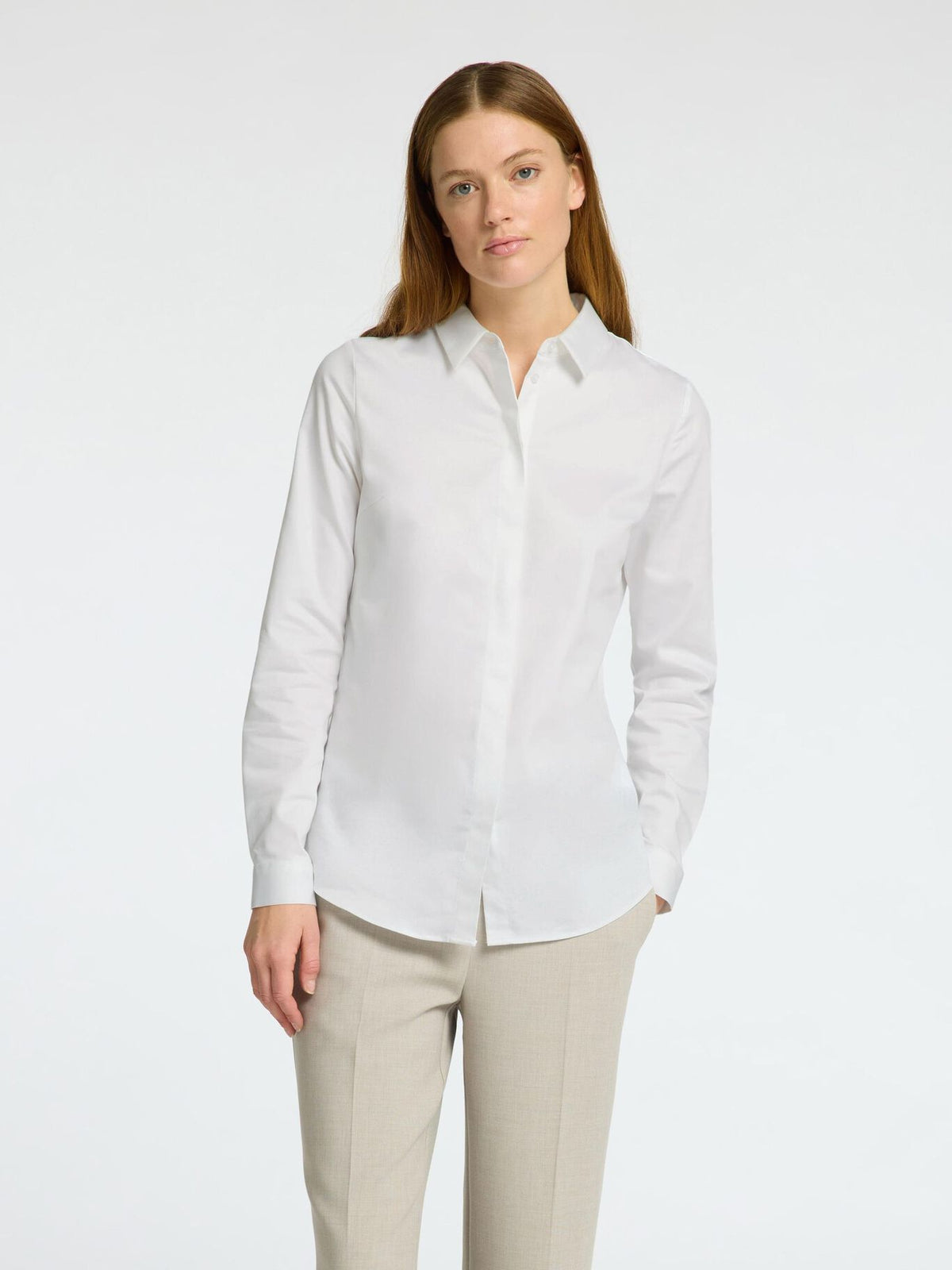 SELECTED Nicolina Slim Shirt in White