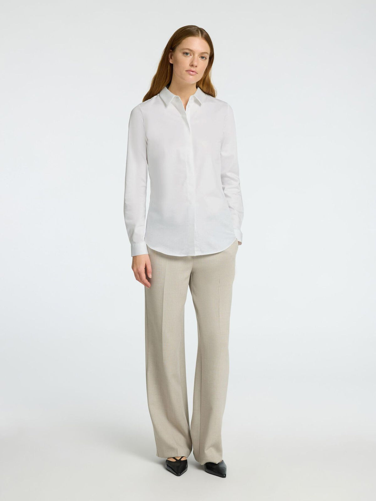 SELECTED Nicolina Slim Shirt in White
