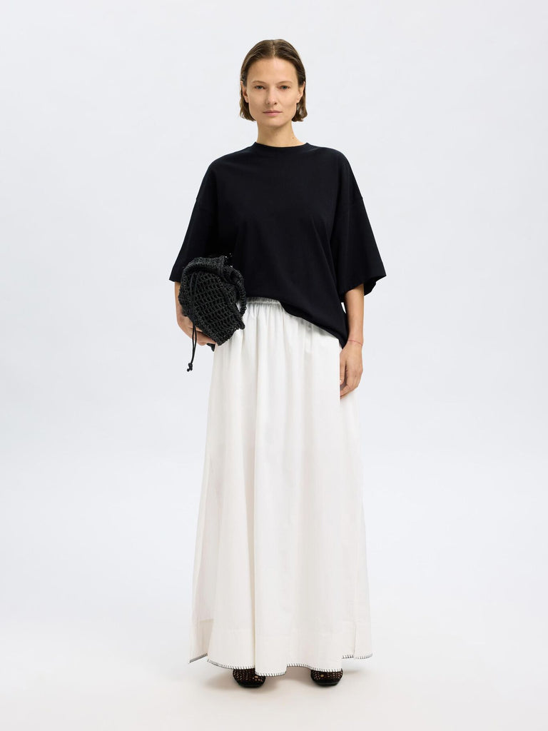 ◆AGNEL◆ slit skirt white White Maxi Skirt Side Slit | Ally Fashion