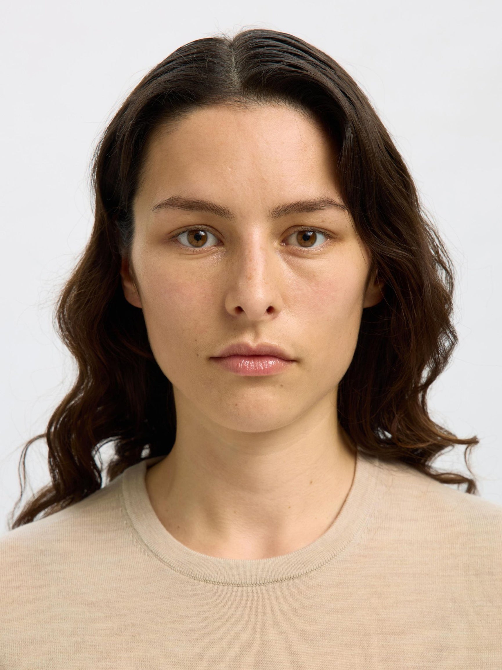 SELECTED Thea Knit in Oatmeal
