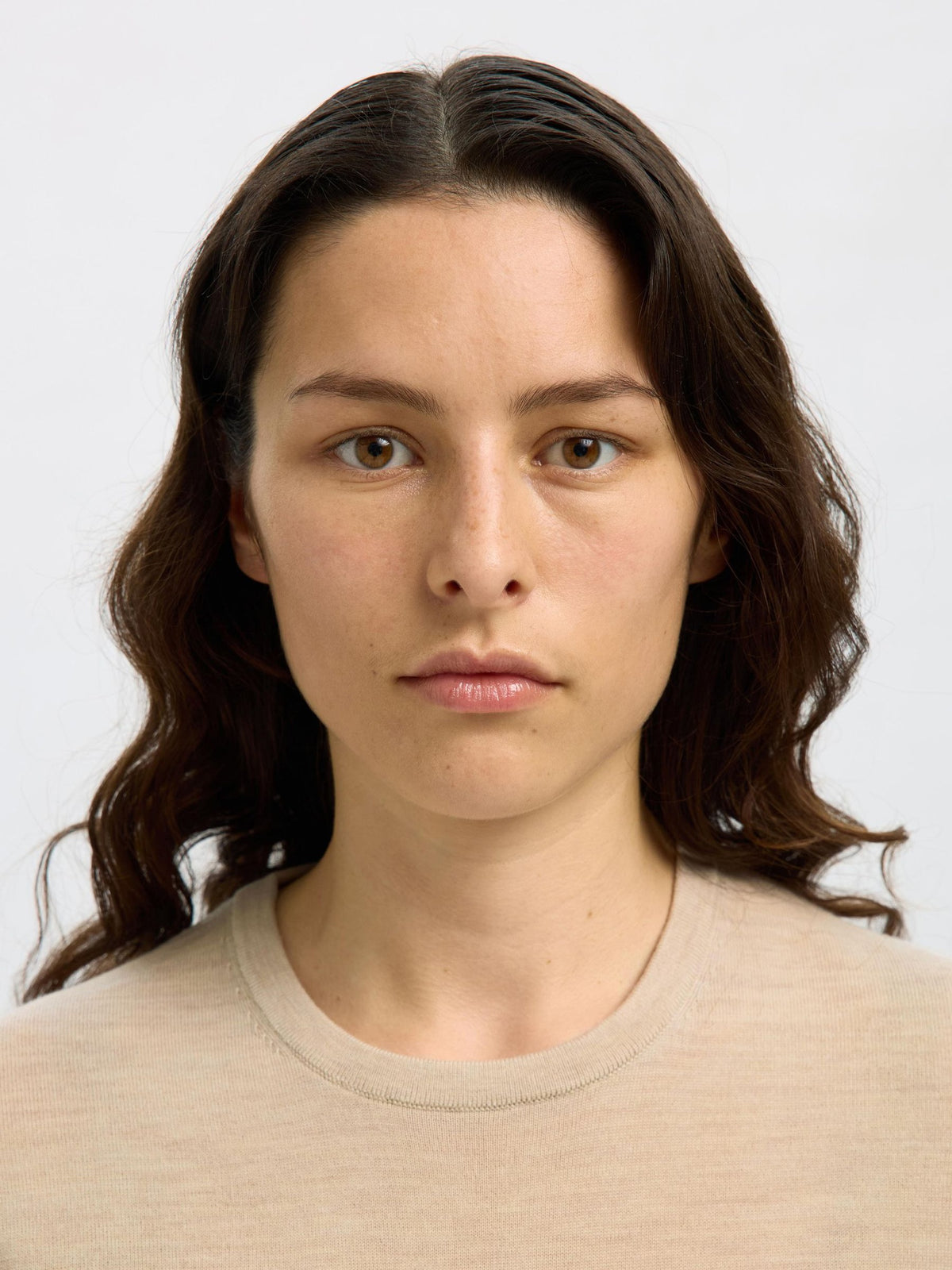 SELECTED Thea Knit in Oatmeal