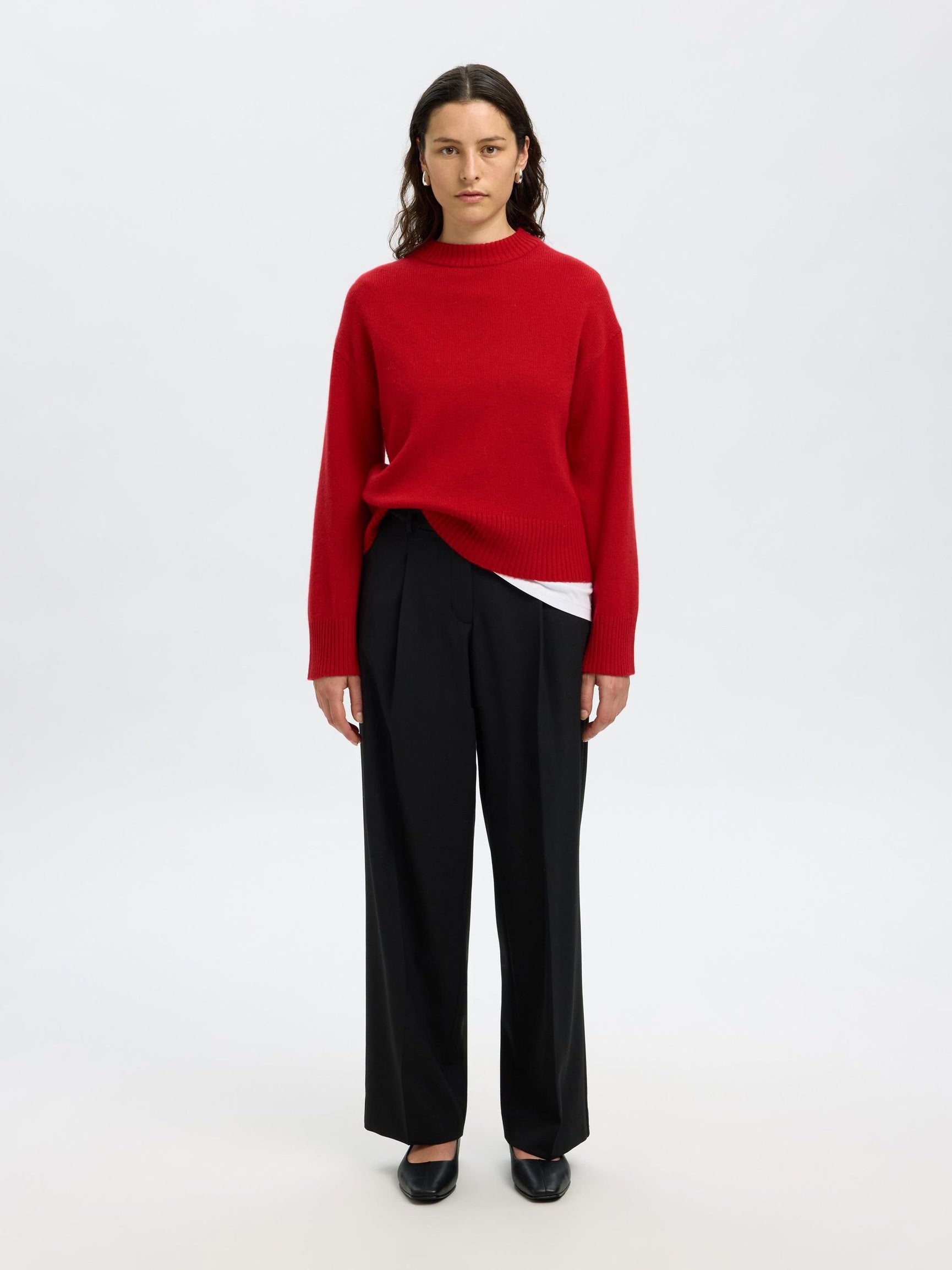 SELECTED Cille Knit in Equestrian Red