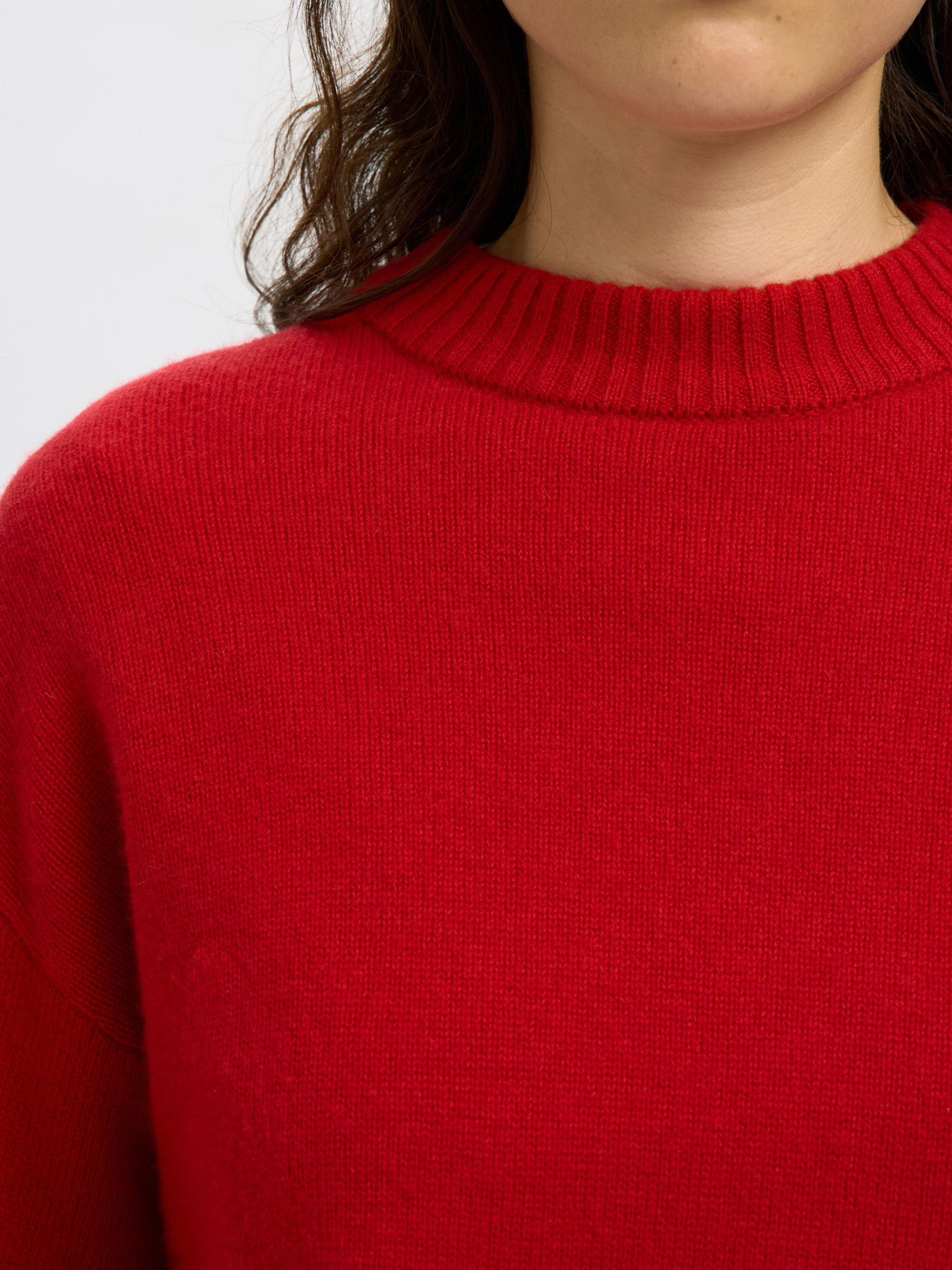 SELECTED Cille Knit in Equestrian Red