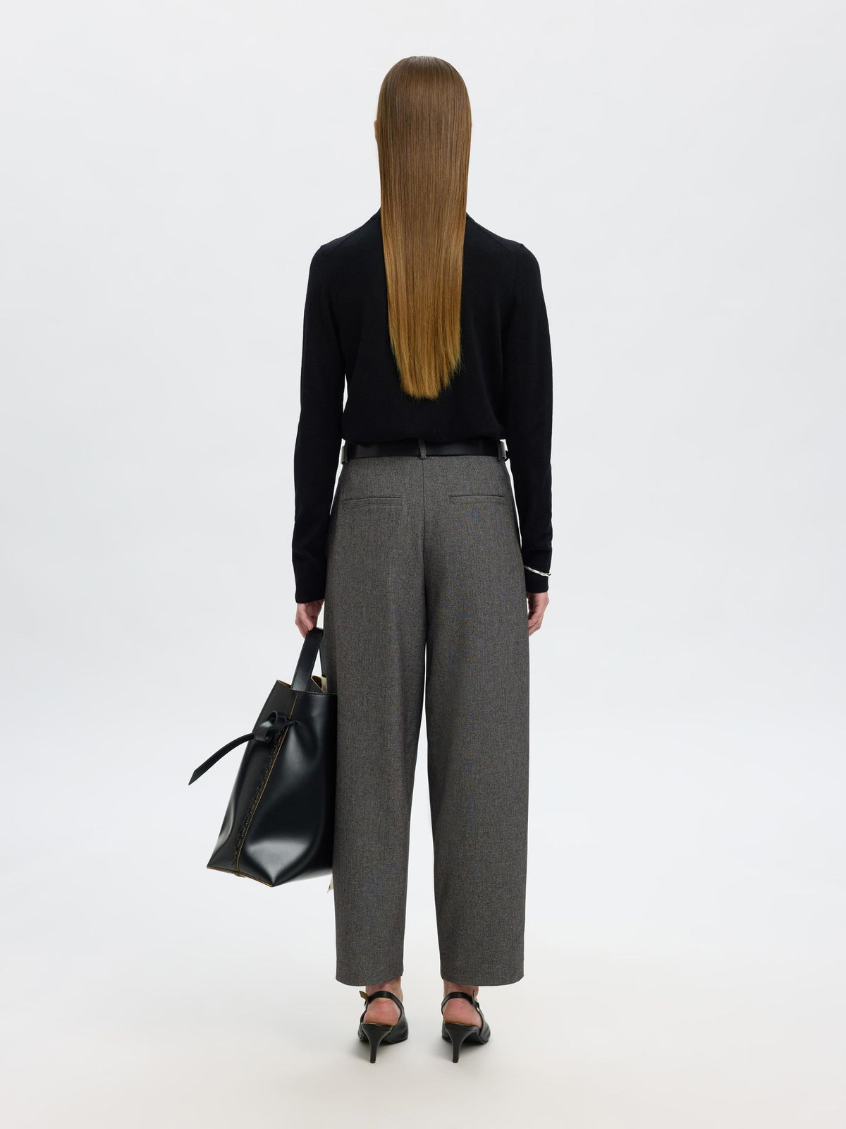 SELECTED Barrel Alma Pant in Black