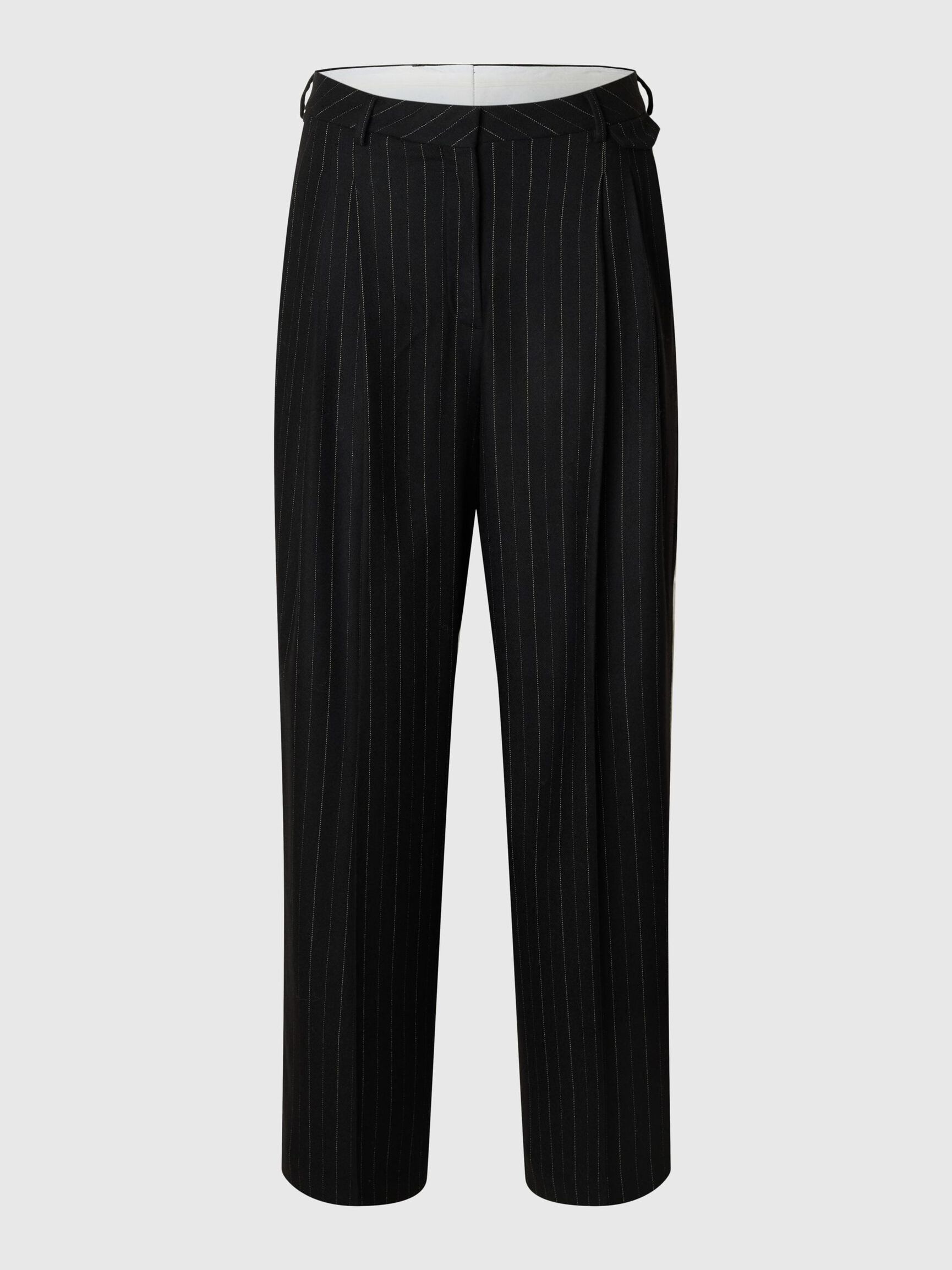SELECTED Malia Manteco Pants in Black Pinstripe