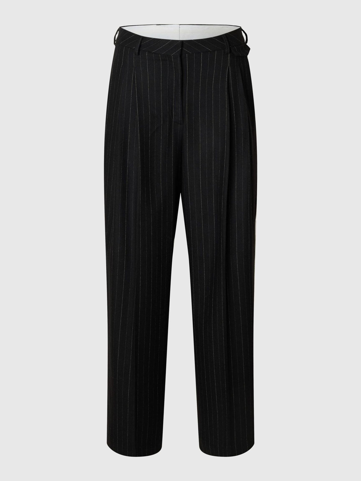 SELECTED Malia Manteco Pants in Black Pinstripe