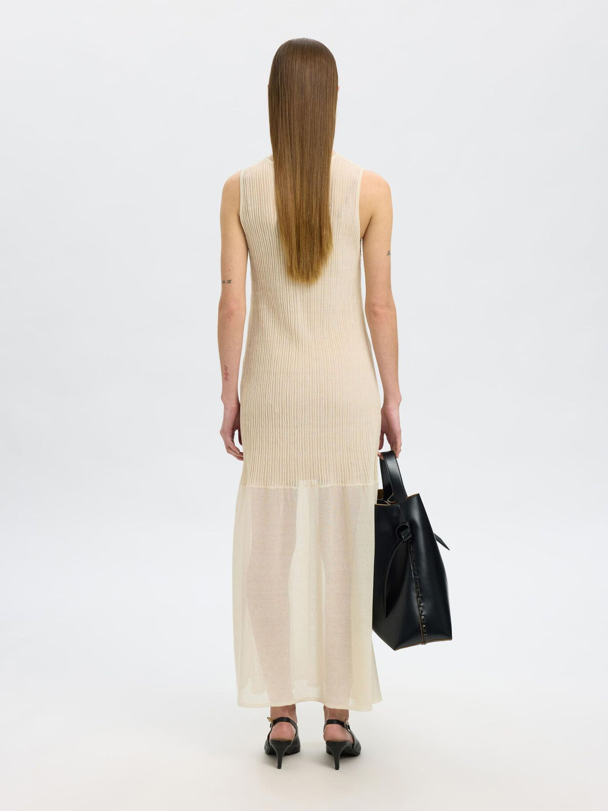 SELECTED Lea SL Knit Dress in Birch