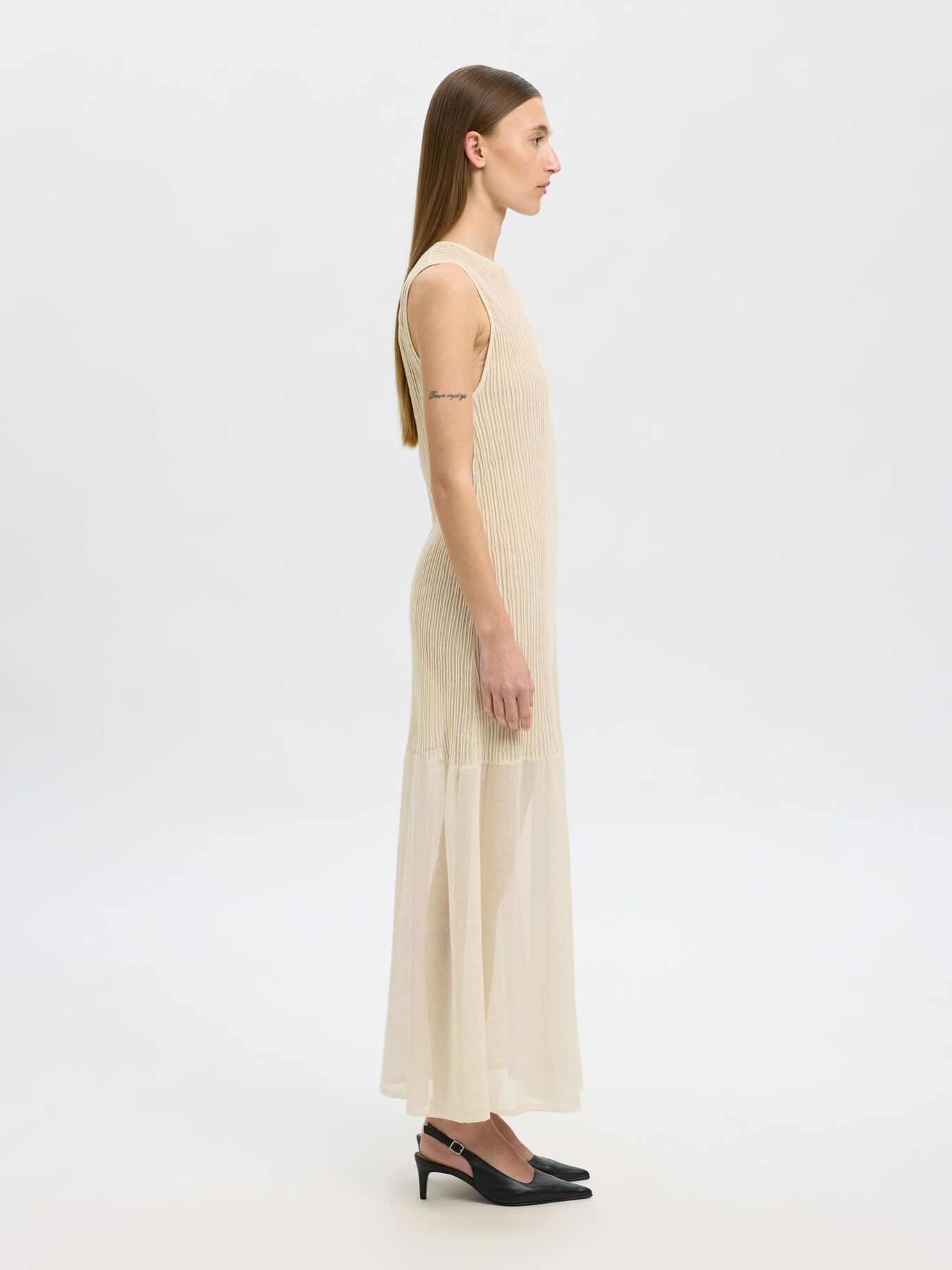 SELECTED Lea SL Knit Dress in Birch