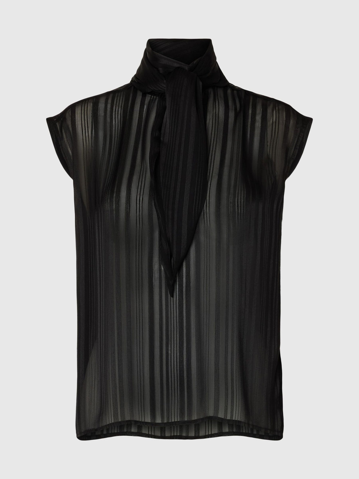 Selected Margrethe SL Tie Top in Black