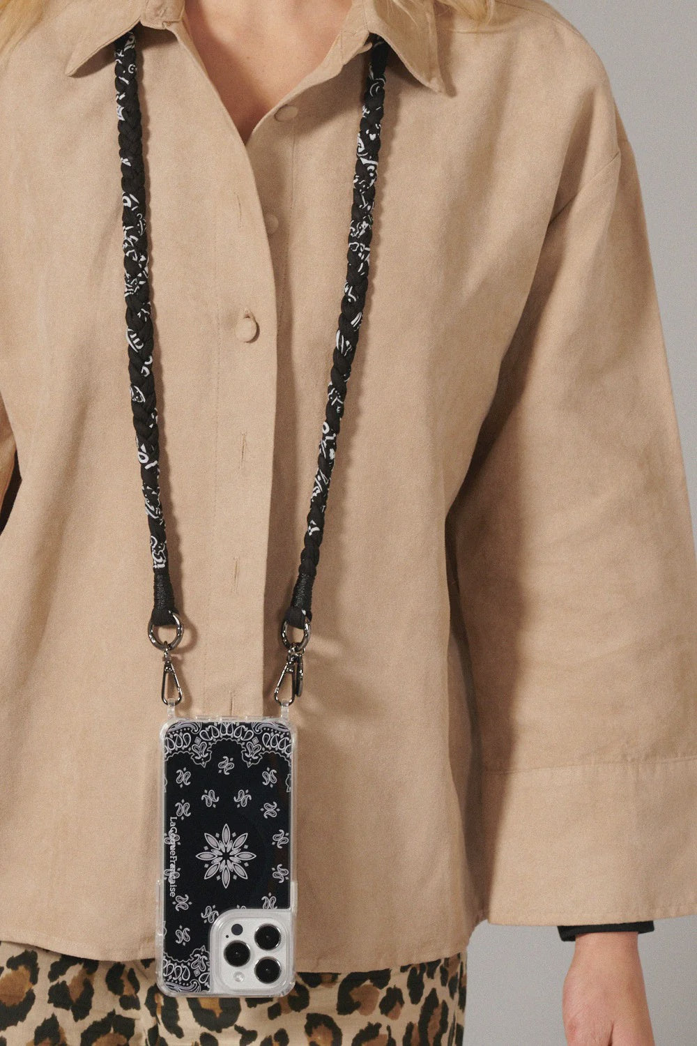 La Coque Francaise Della Bandana Cord in Black
