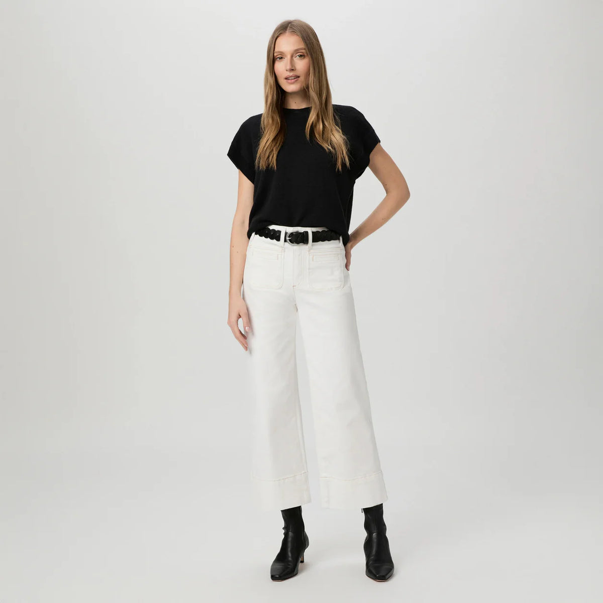 PAIGE Anessa Welt Patch Pockets in Toasted Ecru