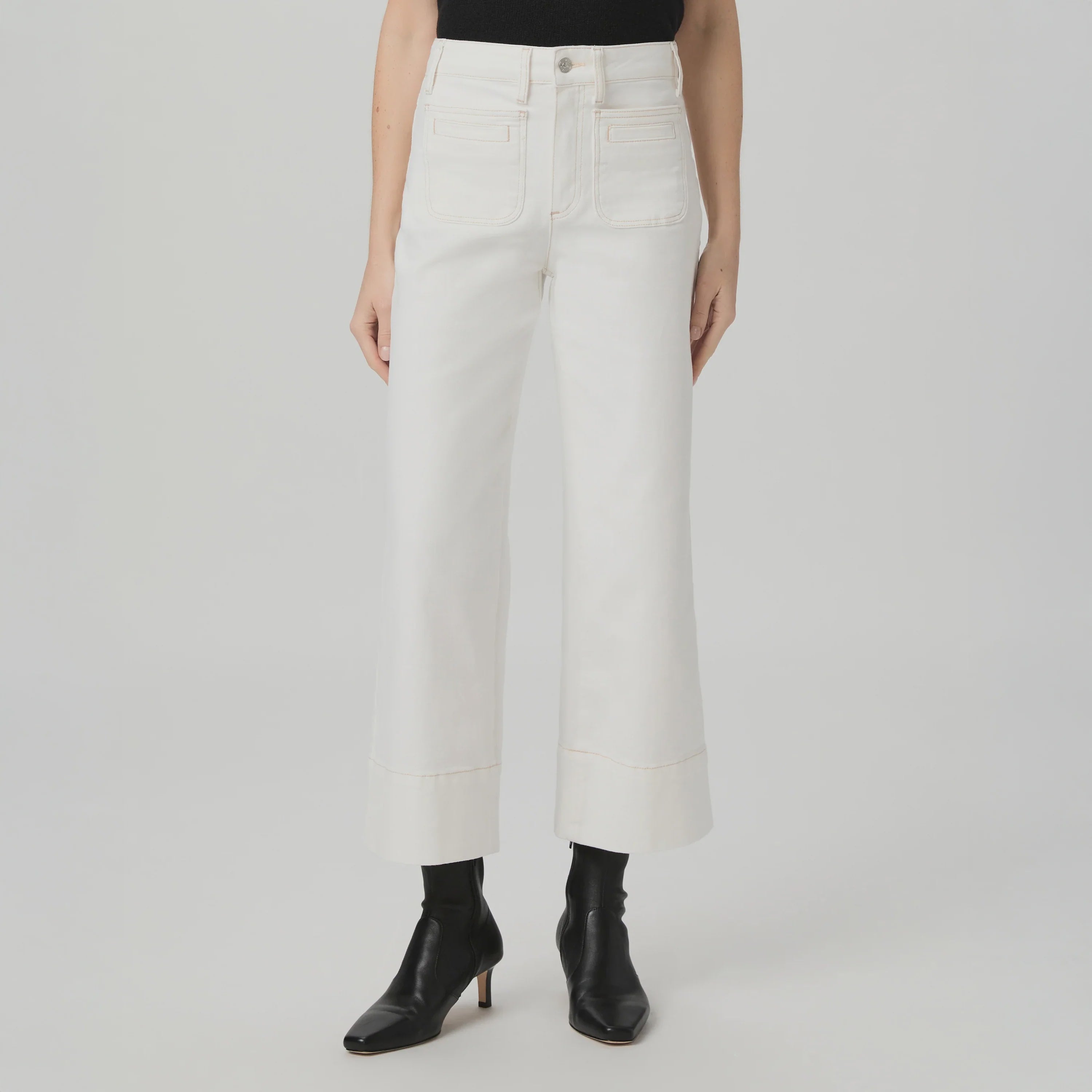 PAIGE Anessa Welt Patch Pockets in Toasted Ecru