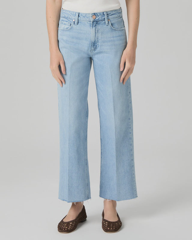 Paige Jeans Leenah Ankle Raw Hem in Brightside