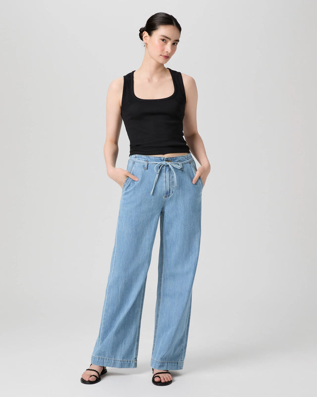 Paige Jeans Zoey 31 In Offset with Tie in Tranquility