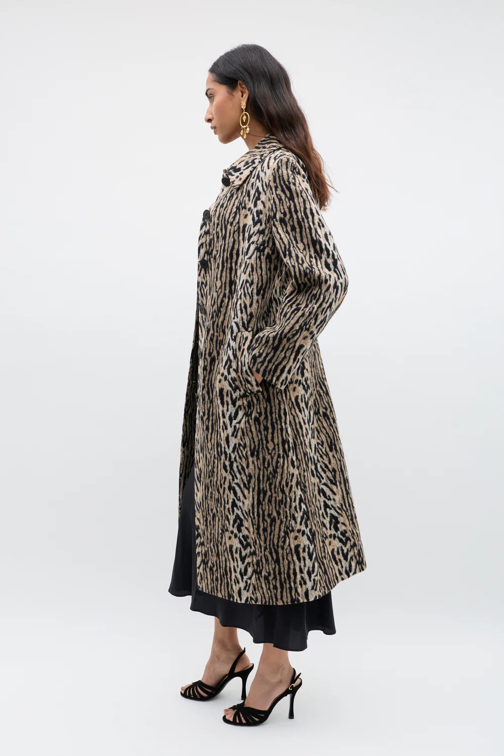 RIXO Milly Coat in Bohemia Leopard