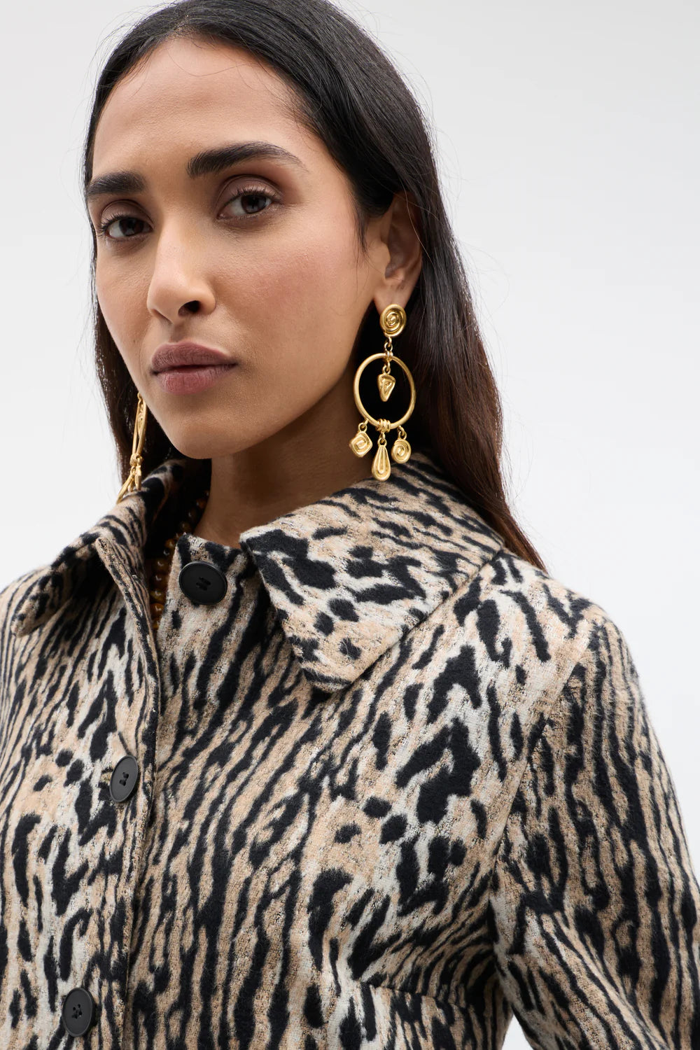 RIXO Milly Coat in Bohemia Leopard