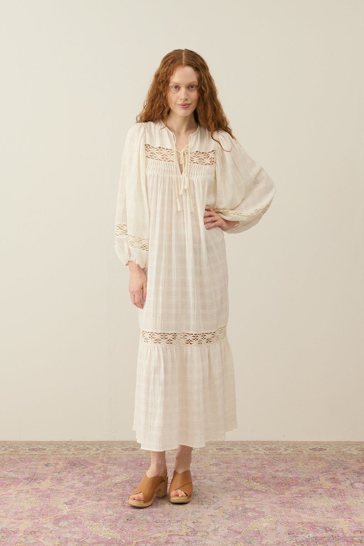 Louise Misha Gypse Dress in Snow Ostuni Checks