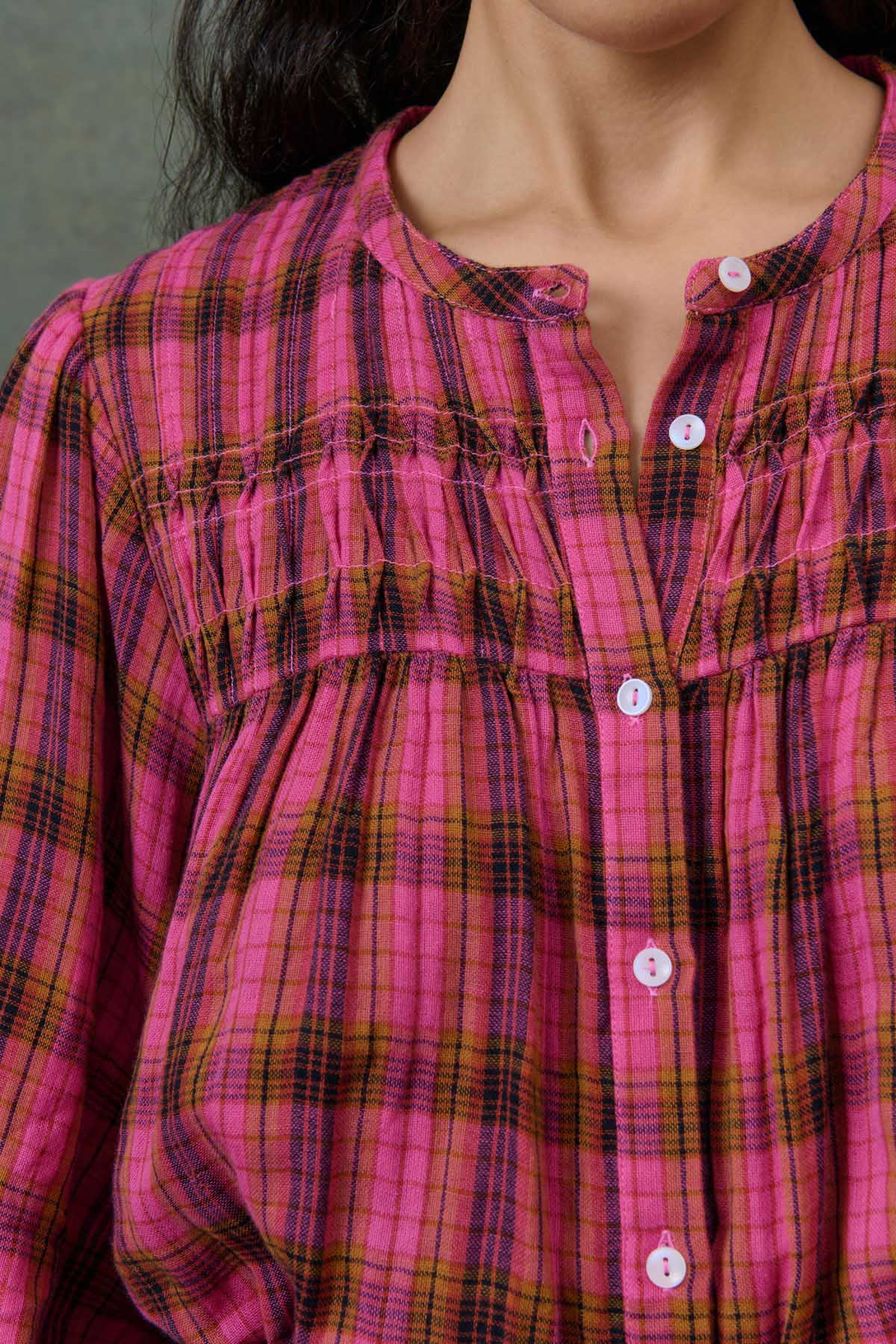 Louise Misha Jally Check Shirt in Pink