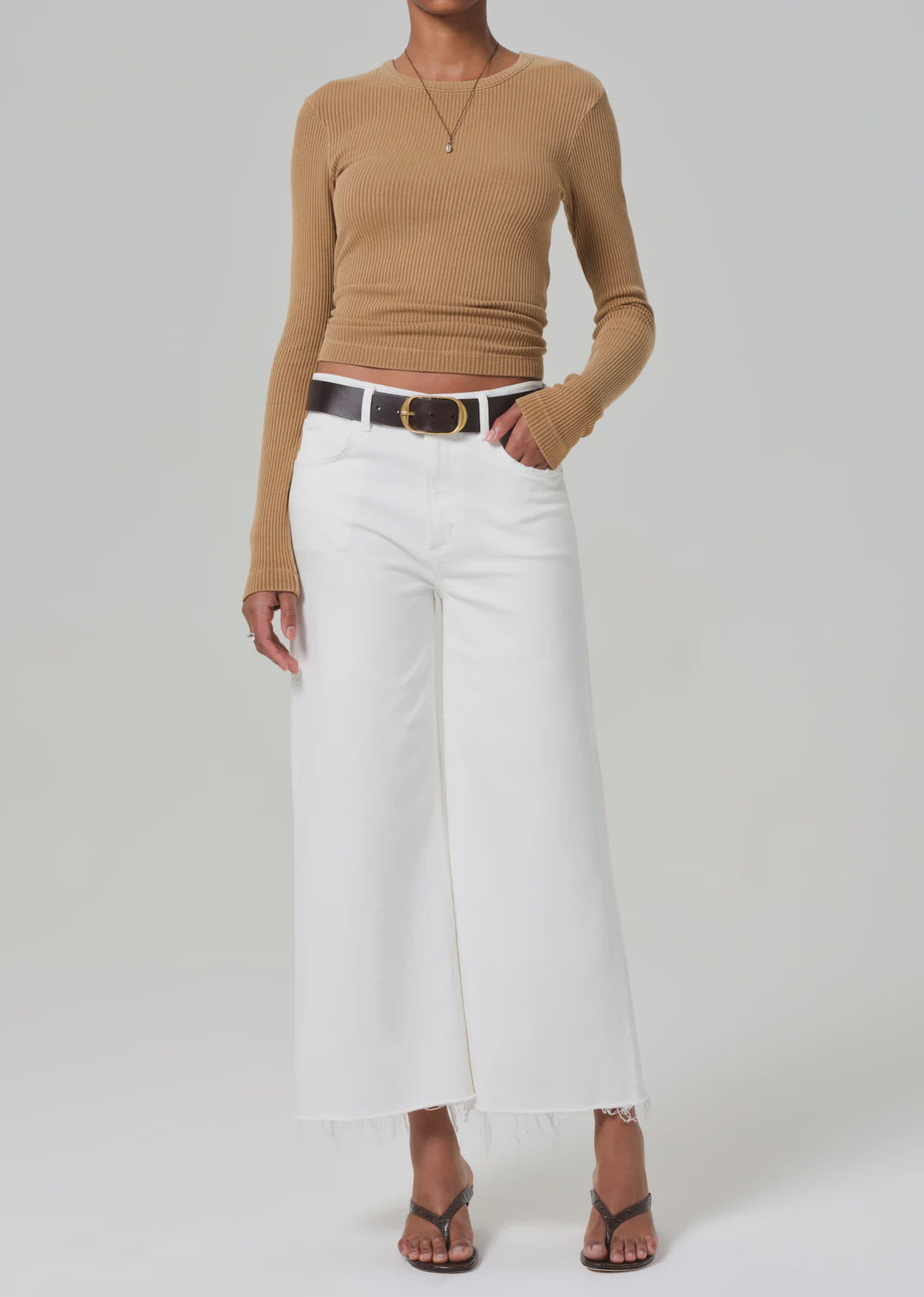 Citizens of Humanity Lyra Crop in Soft White