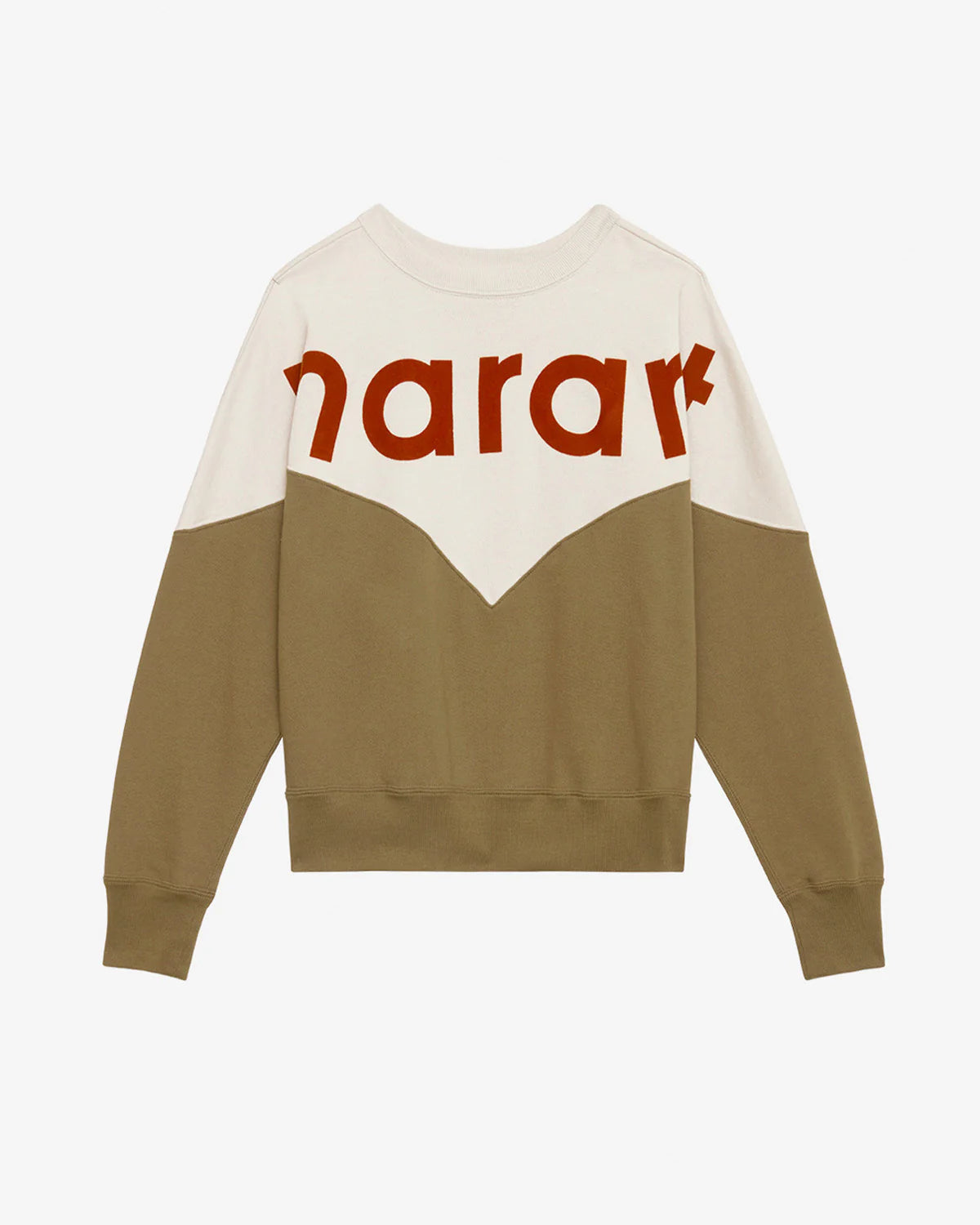 Marant Etoile Houston Sweatshirt in Ecru, Dark Khaki