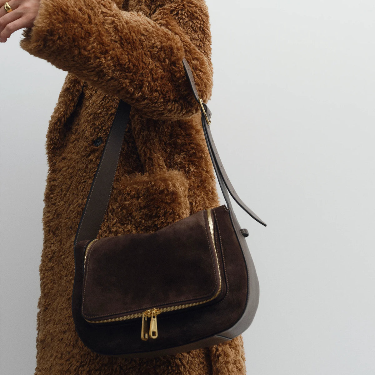 Anya Hindmarch Vere in Dark Cedar Suede
