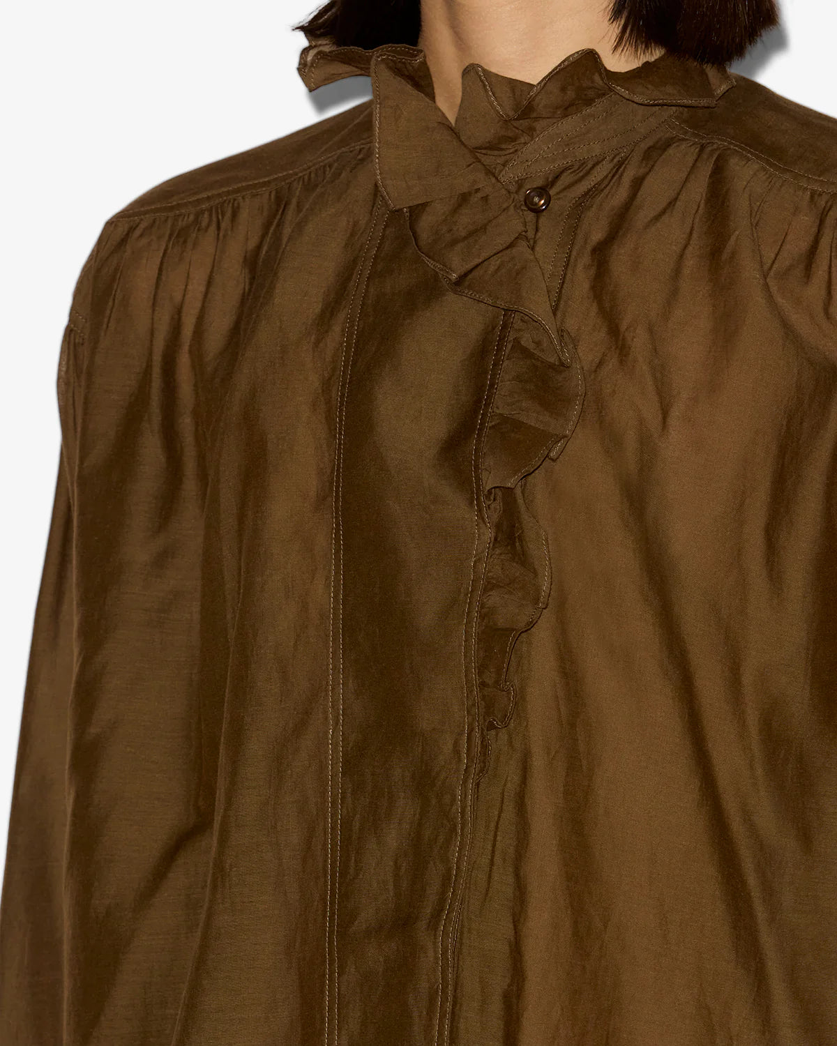 Marant Etoile Pamias Top in Dark Khaki
