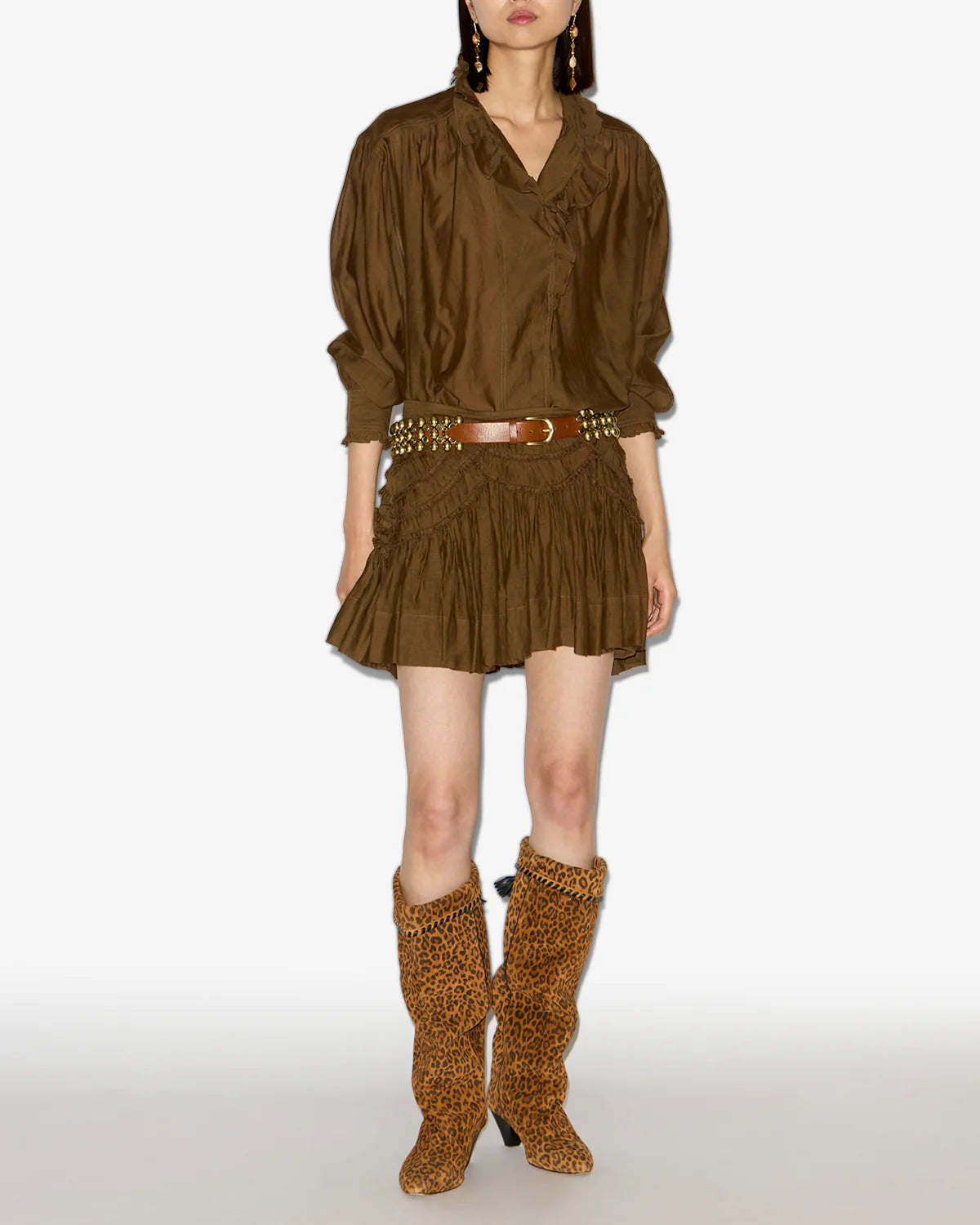 Marant Etoile Pamias Top in Dark Khaki