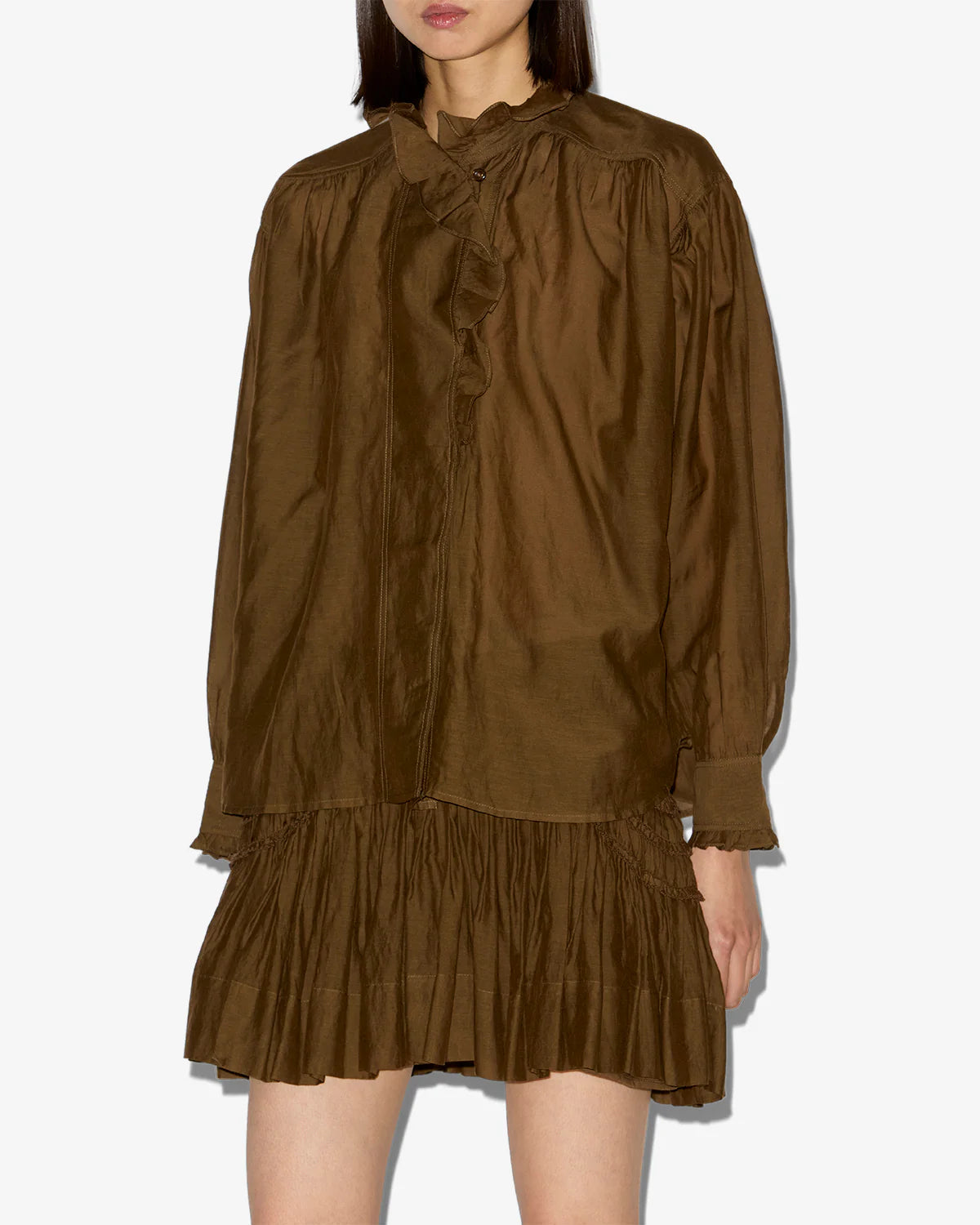 Marant Etoile Pamias Top in Dark Khaki