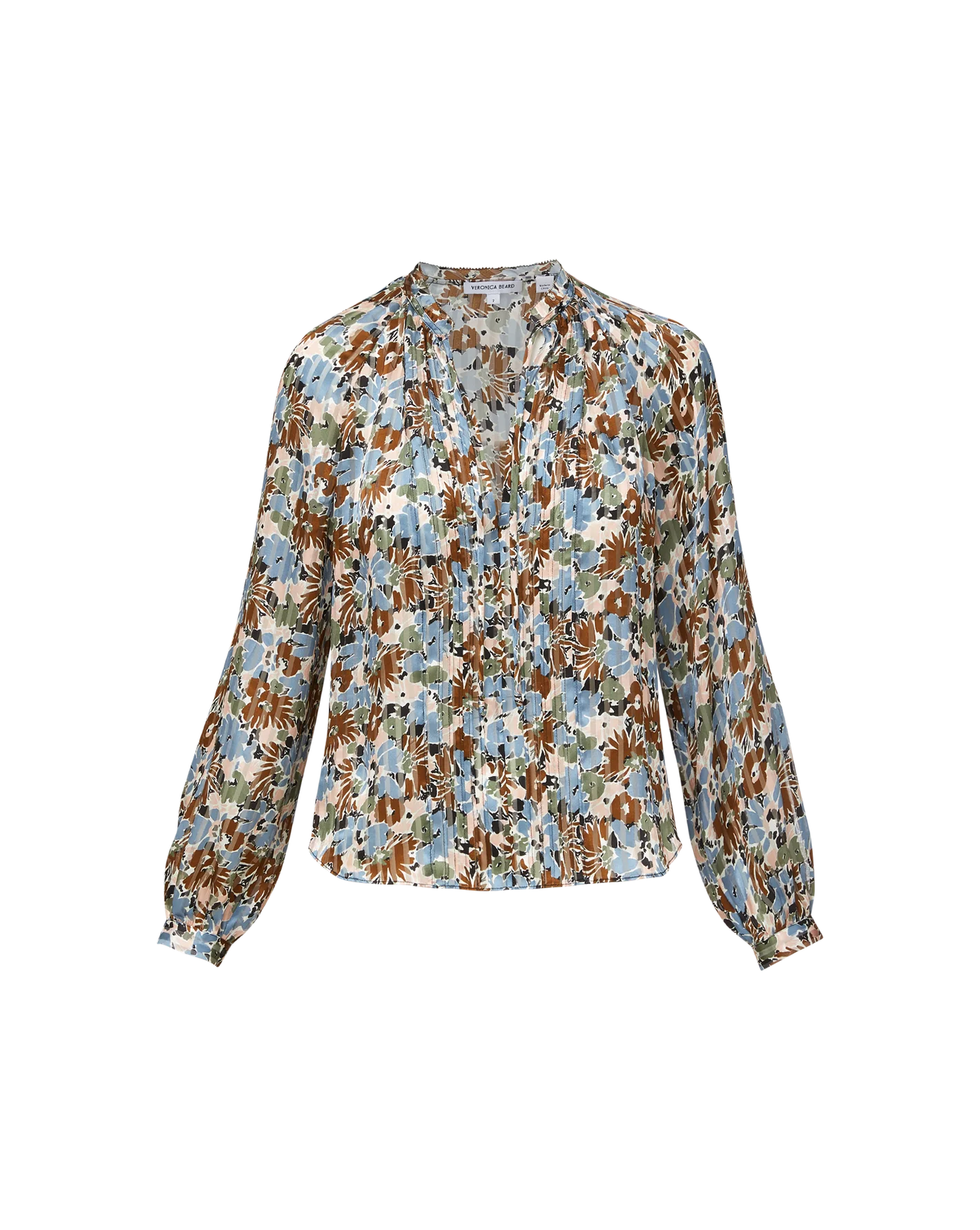 Veronica Beard Linds Blouse in Lake Mist