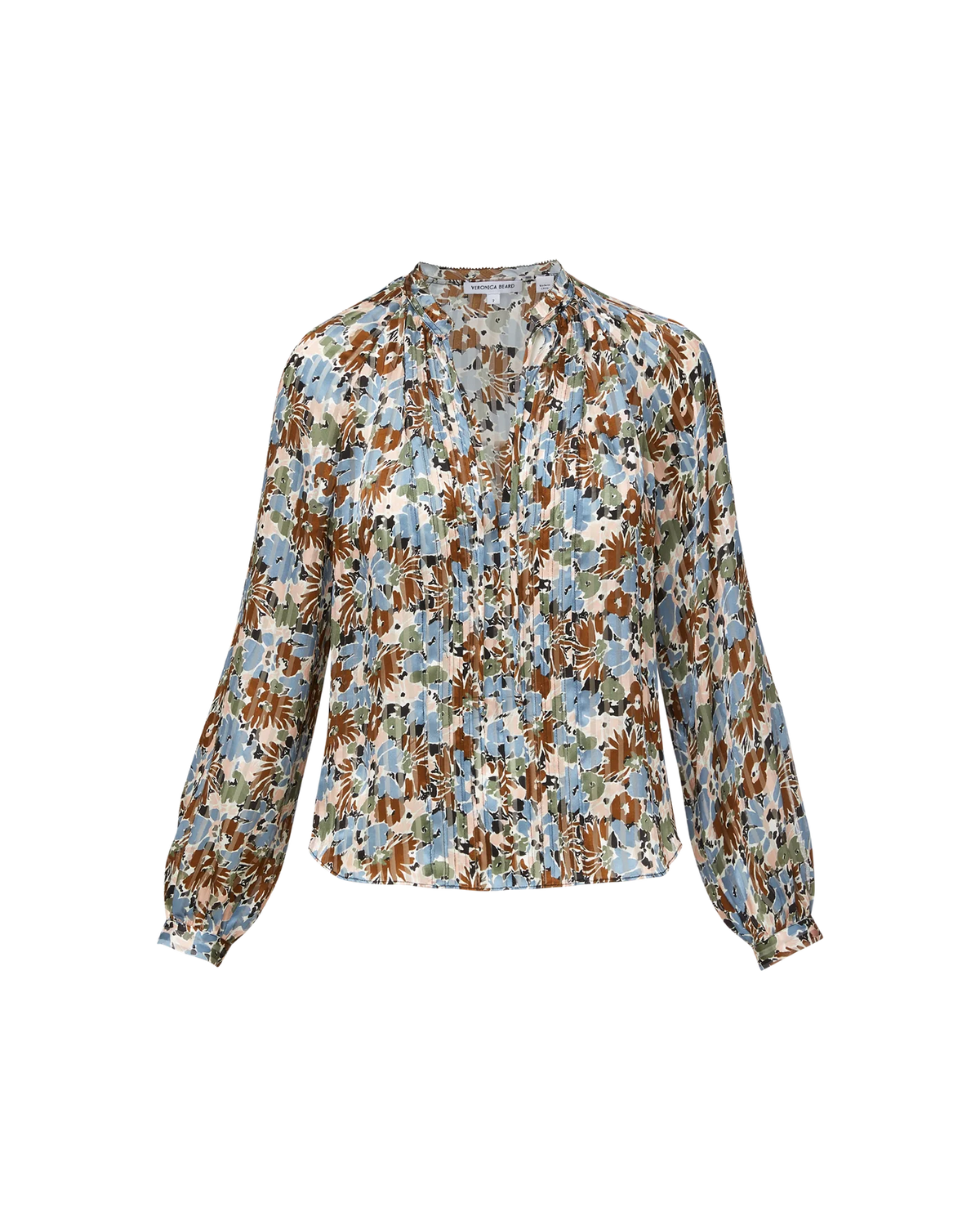 Veronica Beard Linds Blouse in Lake Mist