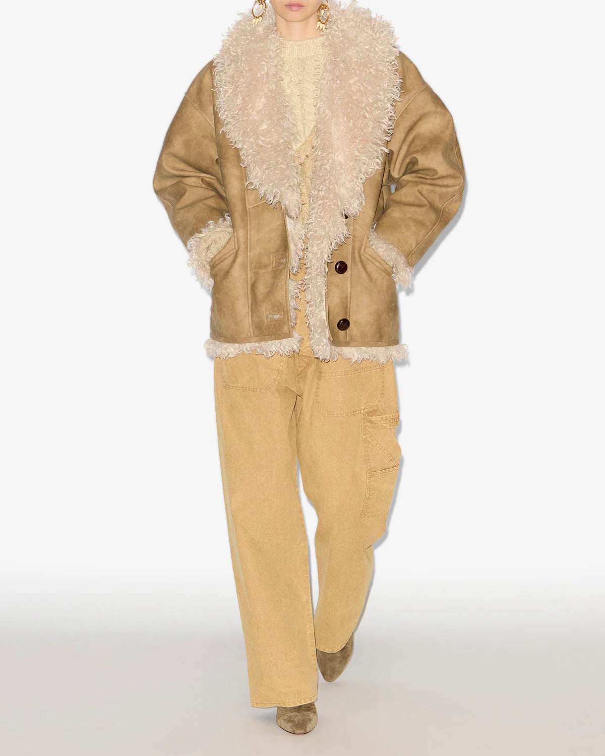 Marant Etoile Clea Coat in Taupe
