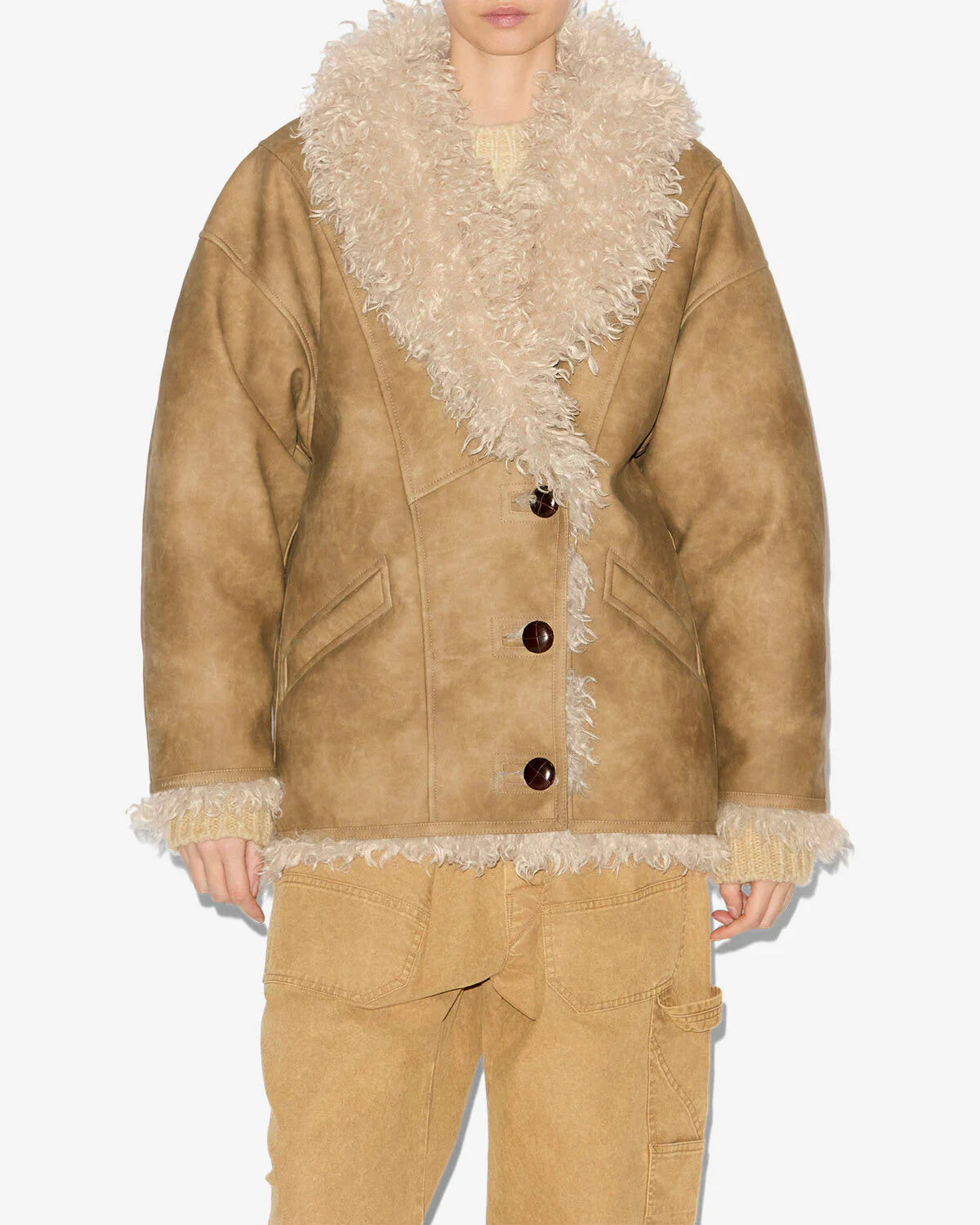 Marant Etoile Clea Coat in Taupe