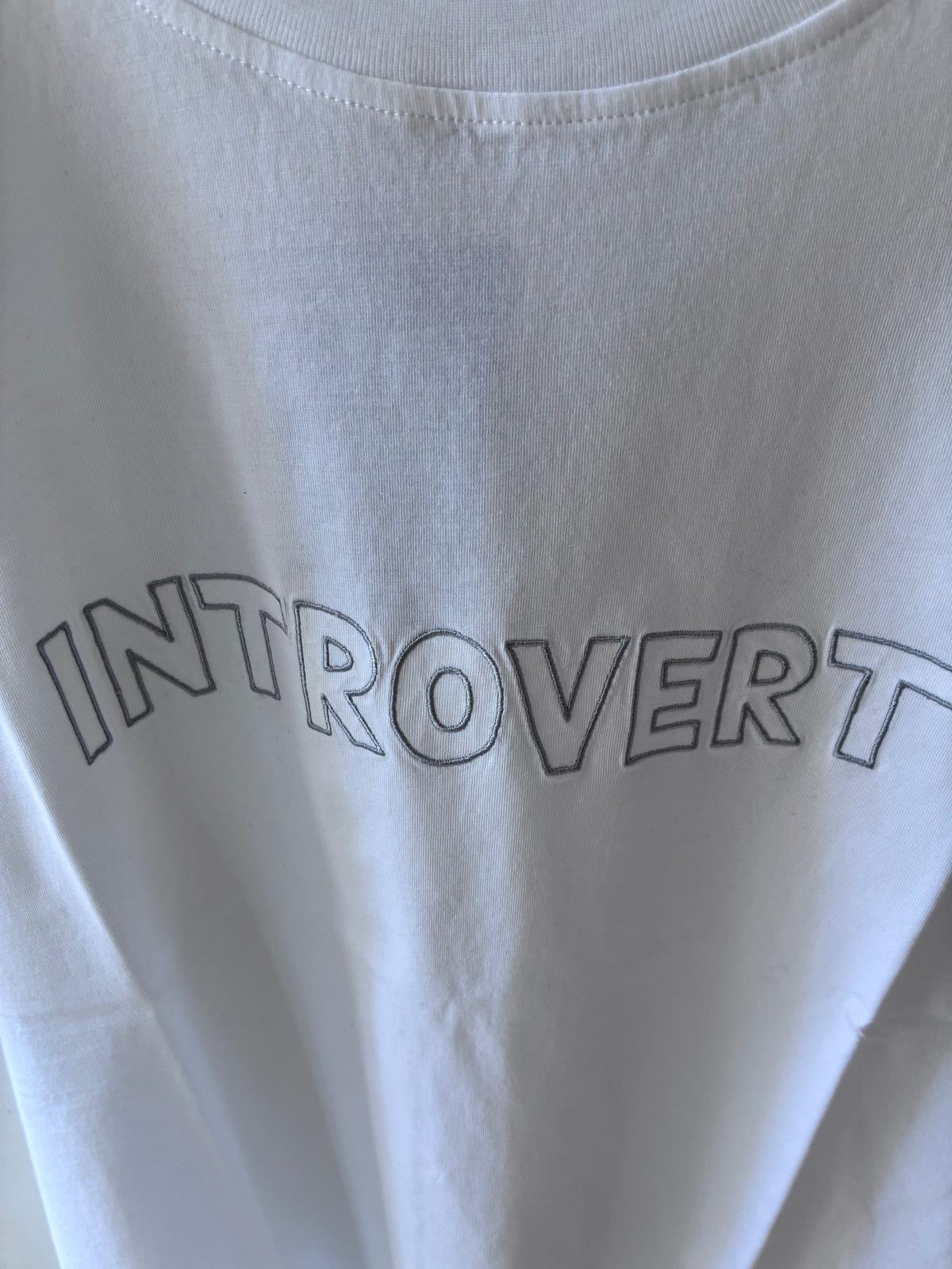 Bella Freud Introvert Unisex T Shirt in White