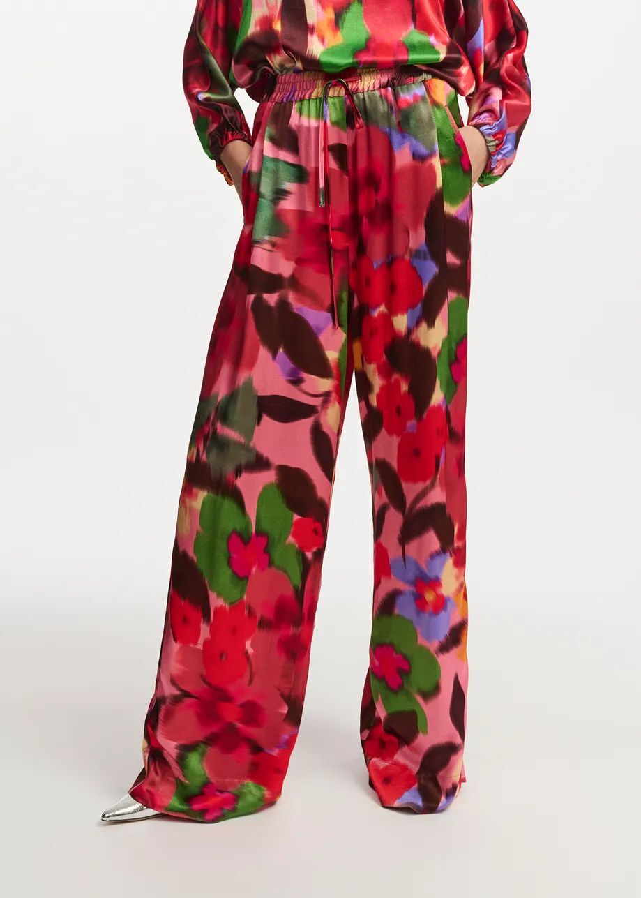 EA Ficus Wide Leg Pants in Granny's Lipstick