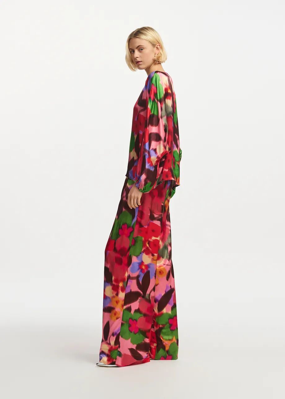 EA Ficus Wide Leg Pants in Granny's Lipstick