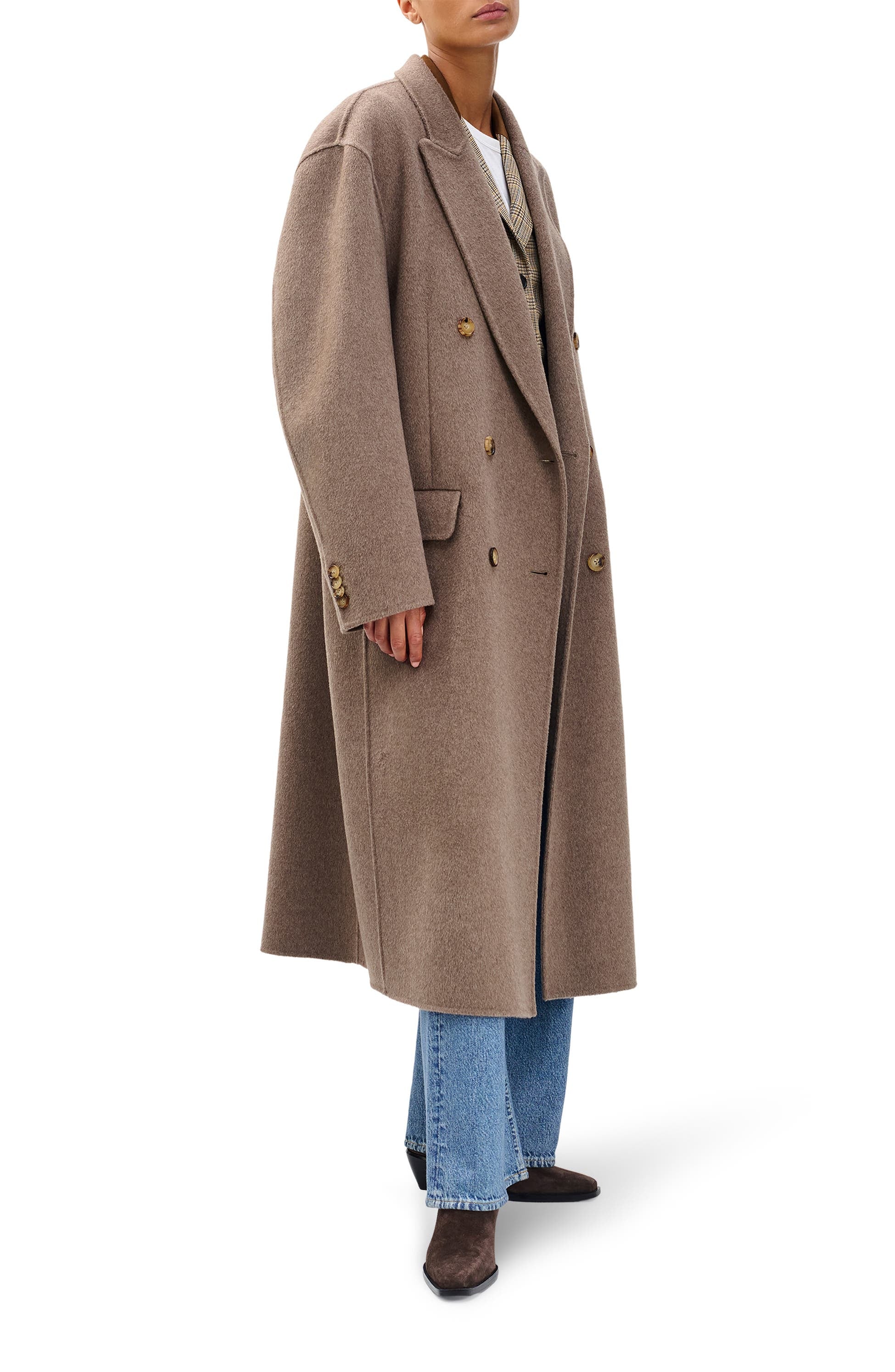 Rag & Bone Vasso Wool Coat in Taupe