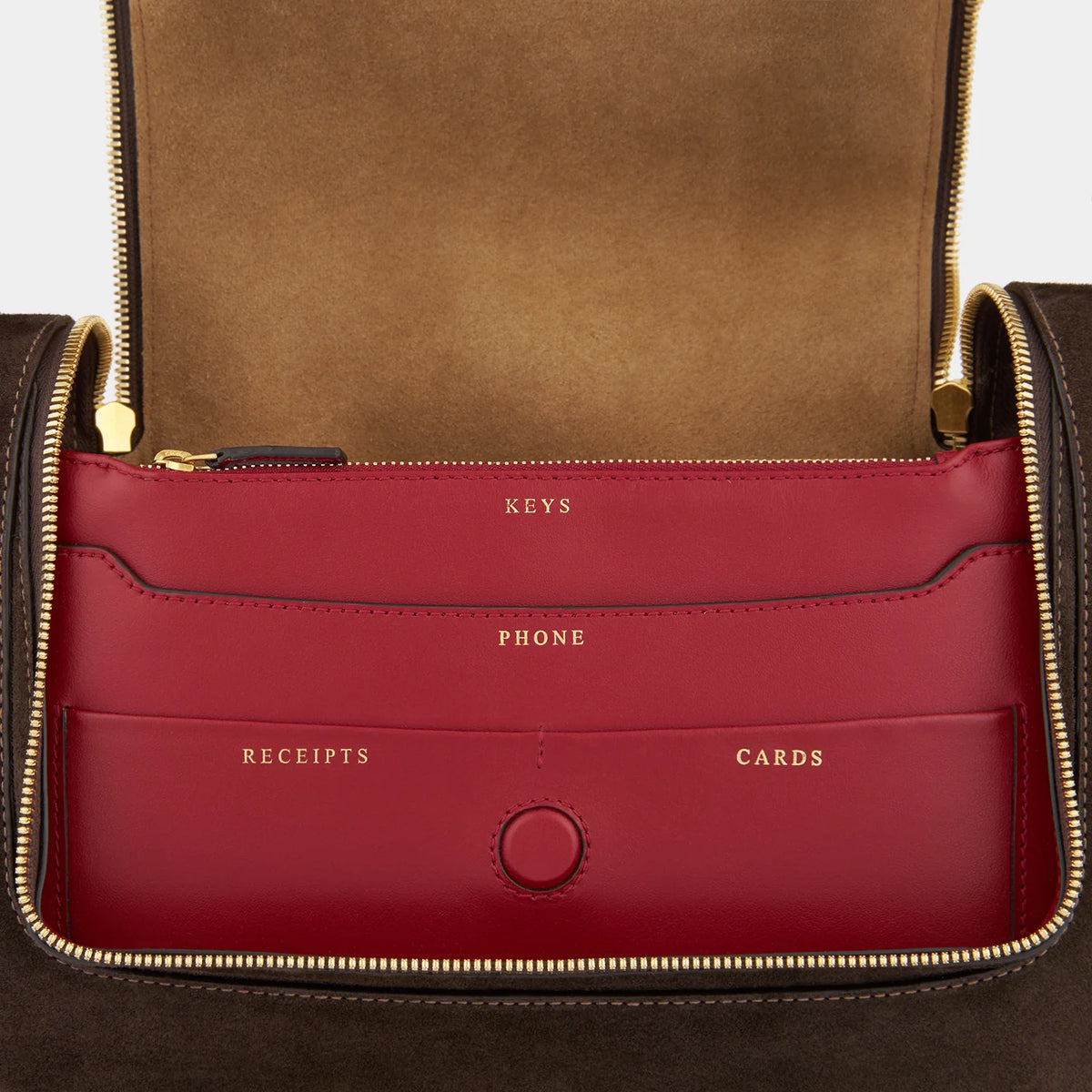 Anya Hindmarch Vere in Dark Cedar Suede