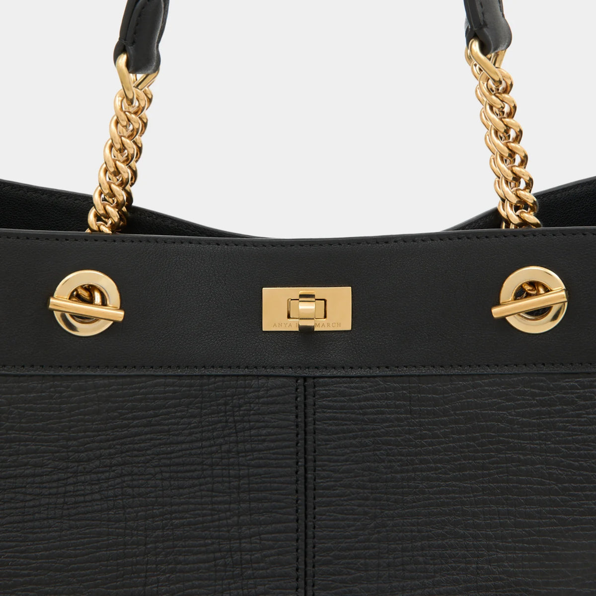 Anya Hindmarch Mortimer Tote Eyelet in Black