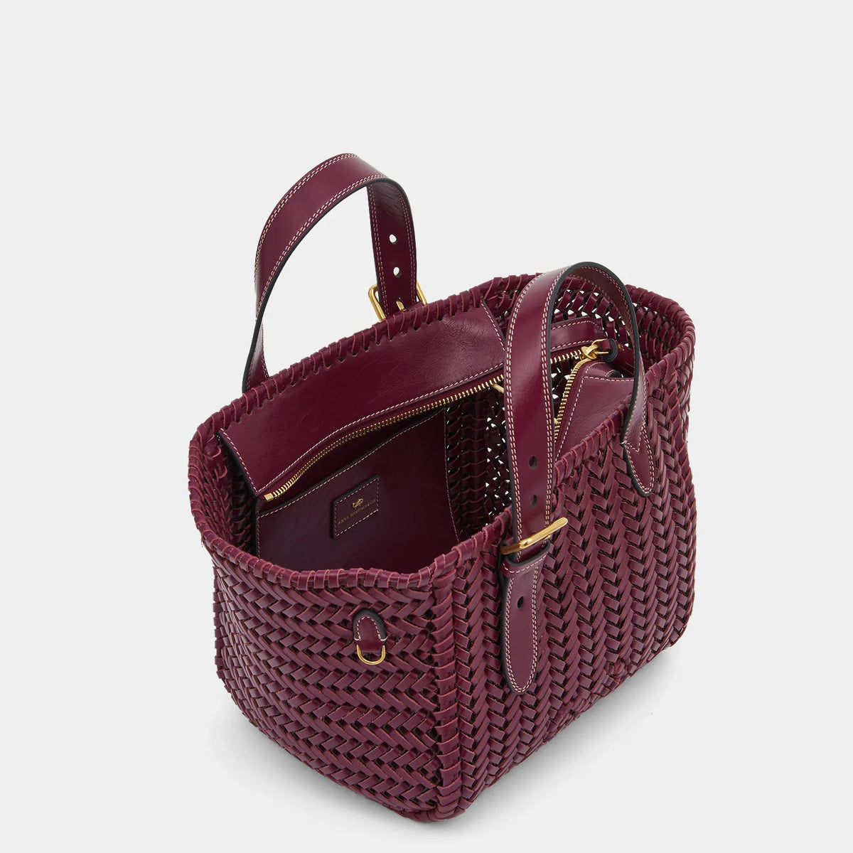Anya Hindmarch The Neeson Square Tote Small in Orchid Vintage Calf