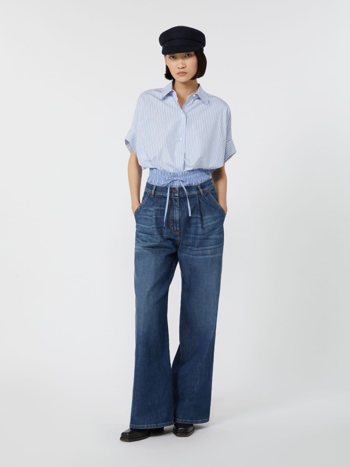 Weekend Max Mara Ardea Shirt in Light Blue Stripe