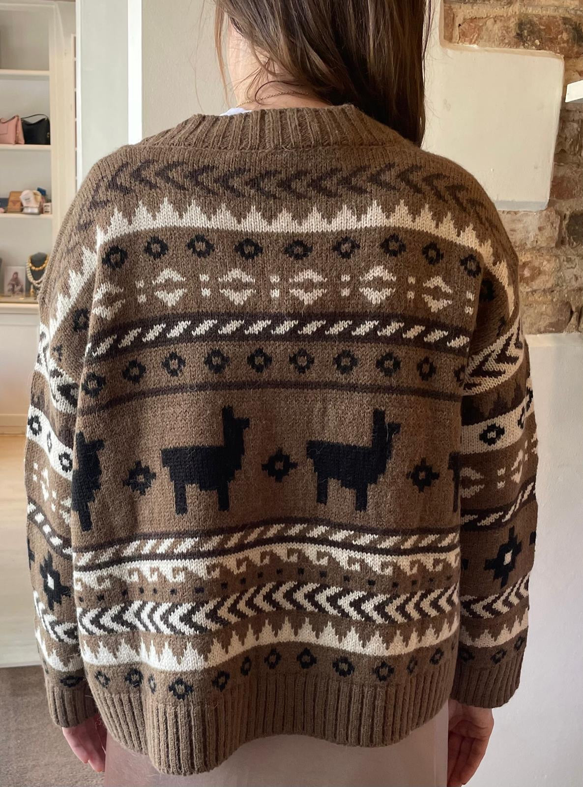 Weekend Max Mara Ovatta Jacquard Cardi in Camel