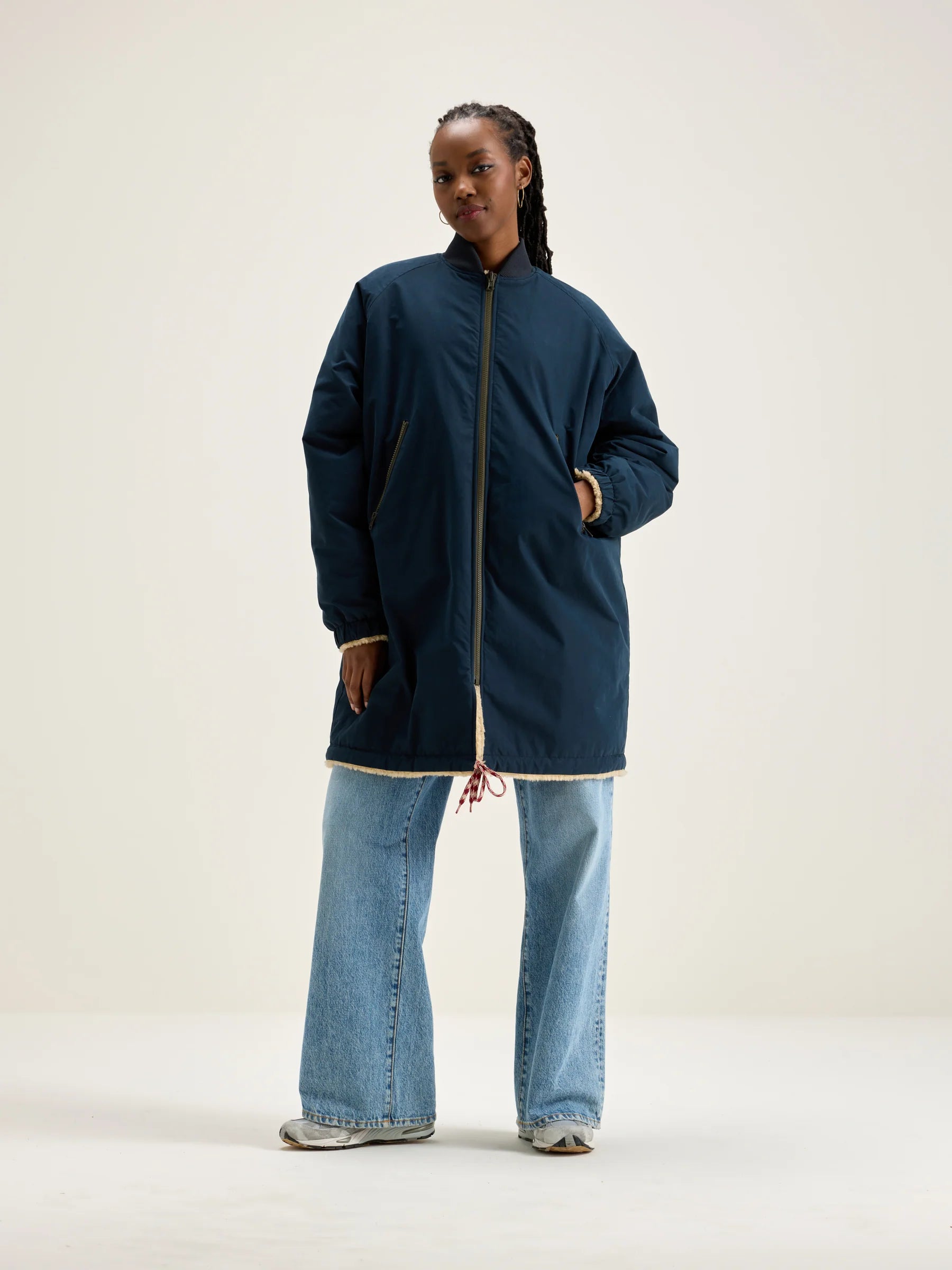 BR Helse Reversible Coat in Navy
